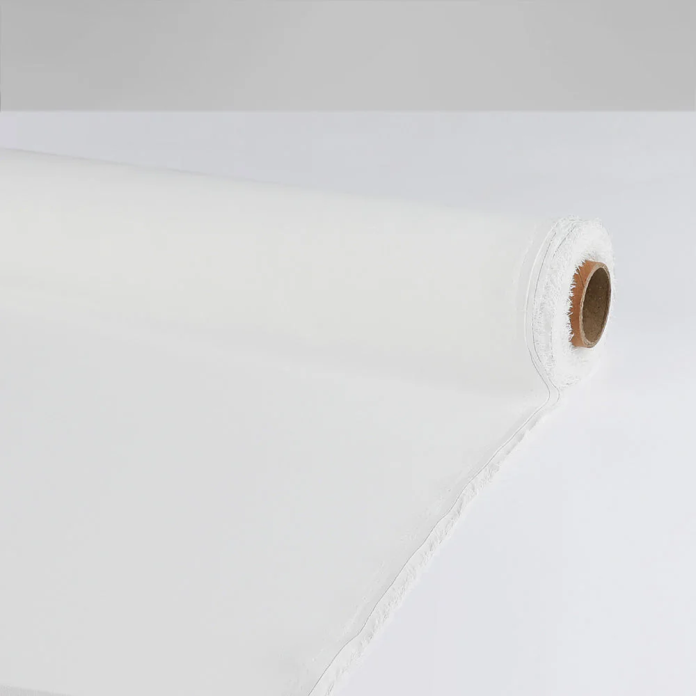 Poly Twill Georgette - Ivory - Image 3