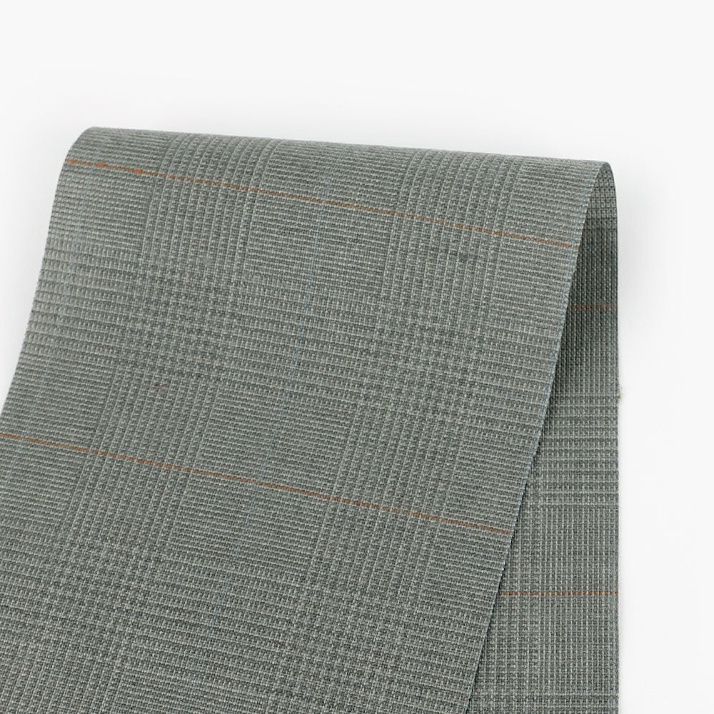 Prince Of Wales Check Poly/Wool Suiting - Moth