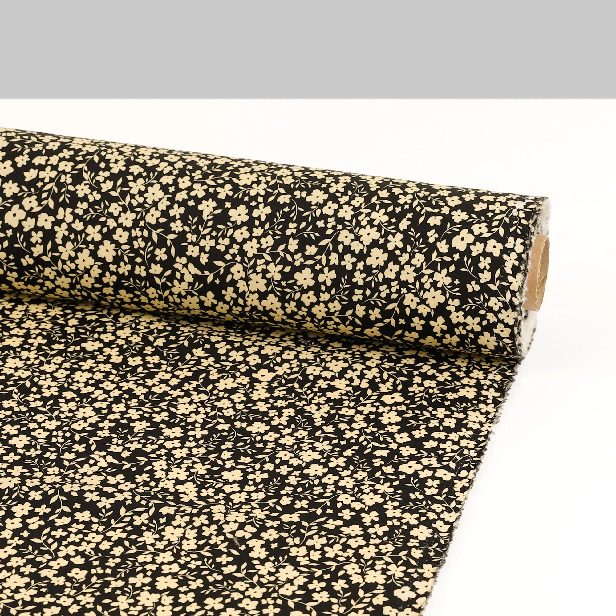 Princess Flower Cotton Poplin - Cream/Black - Image 3