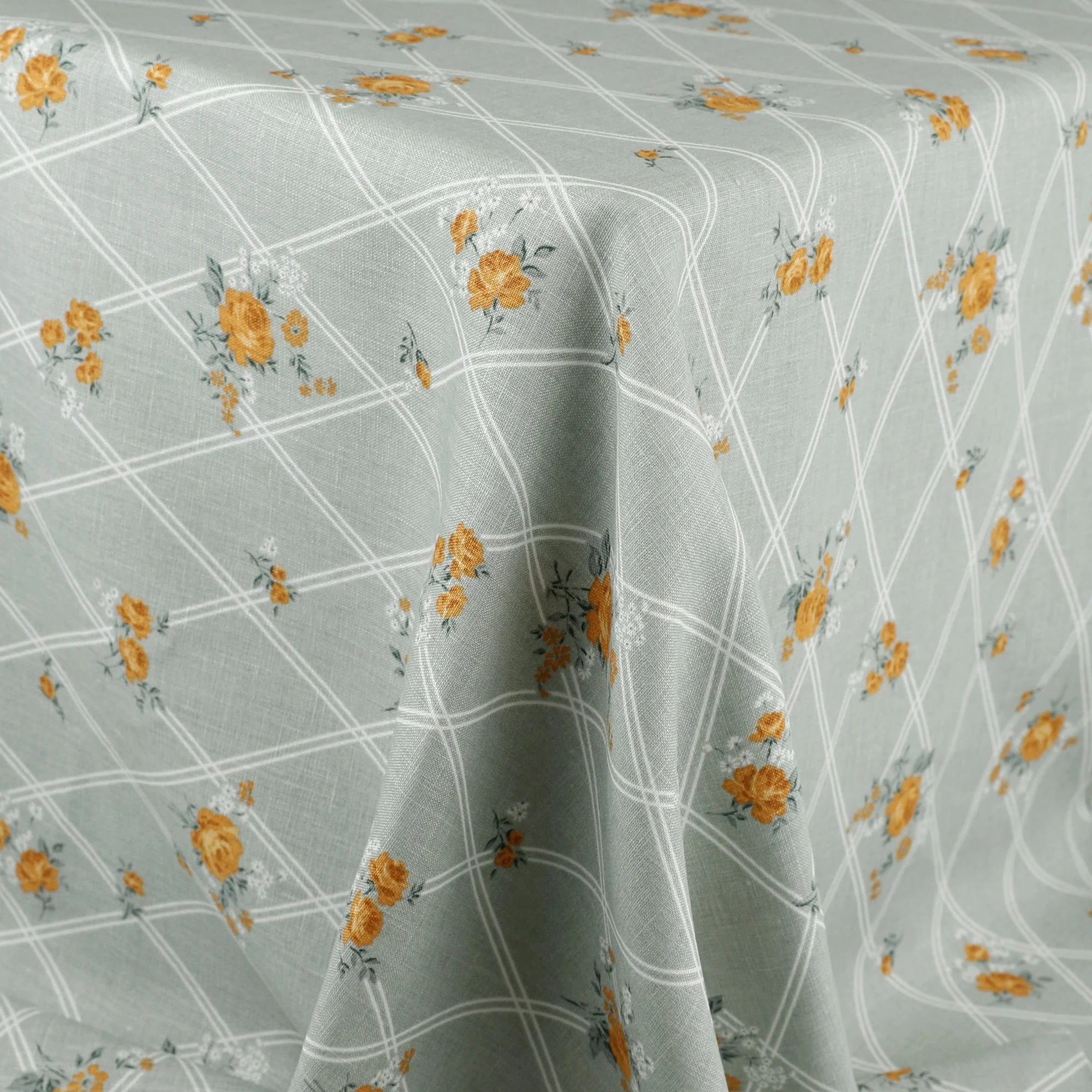 Rose Trellis Linen - Celadon - Image 4