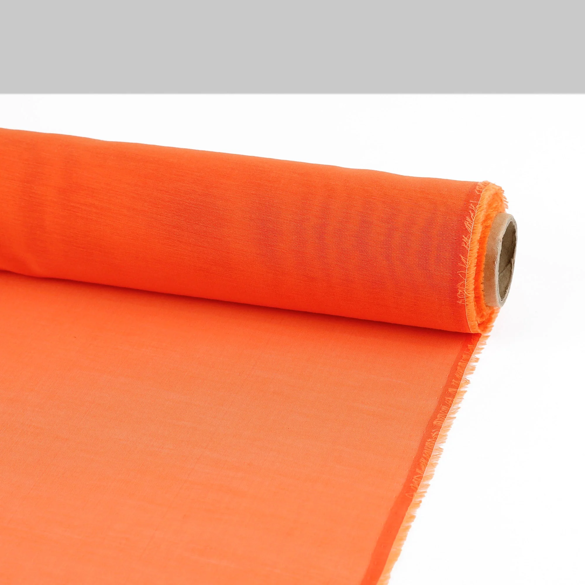 Sheer Cotton/Silk Organdy - Carrot - Image 3