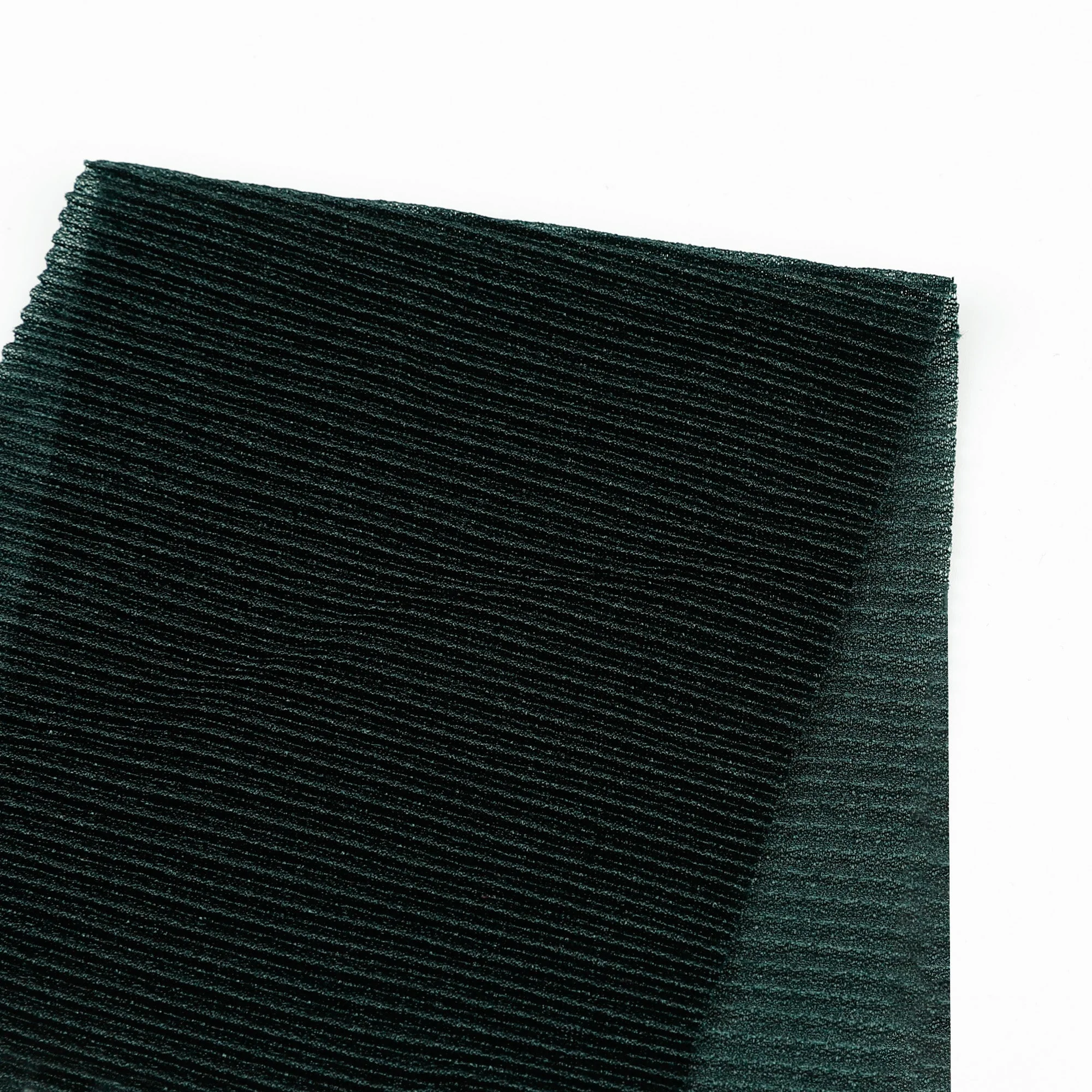 Sheer Shimmer Plisse Knit - Malachite