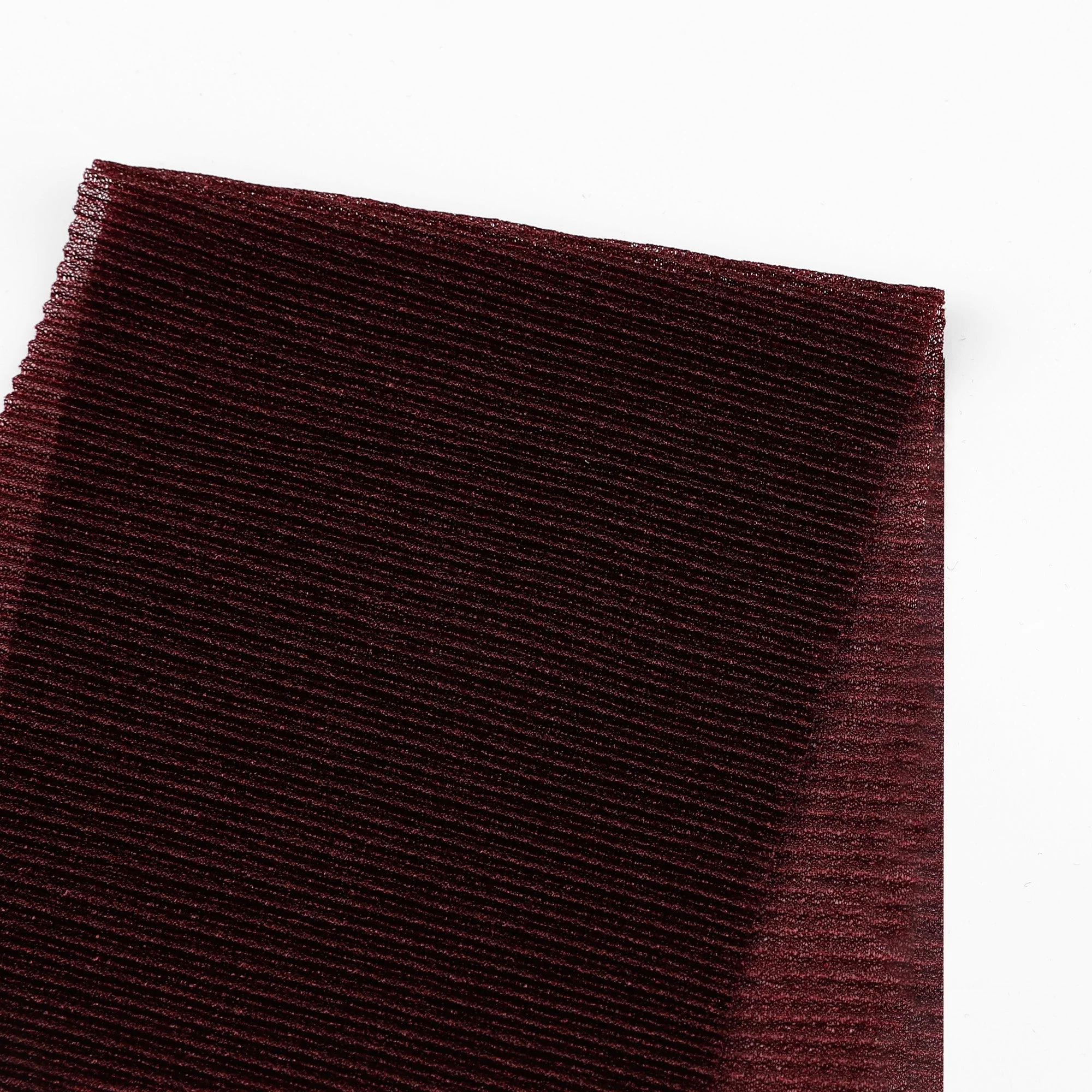Sheer Shimmer Plisse Knit - Wine