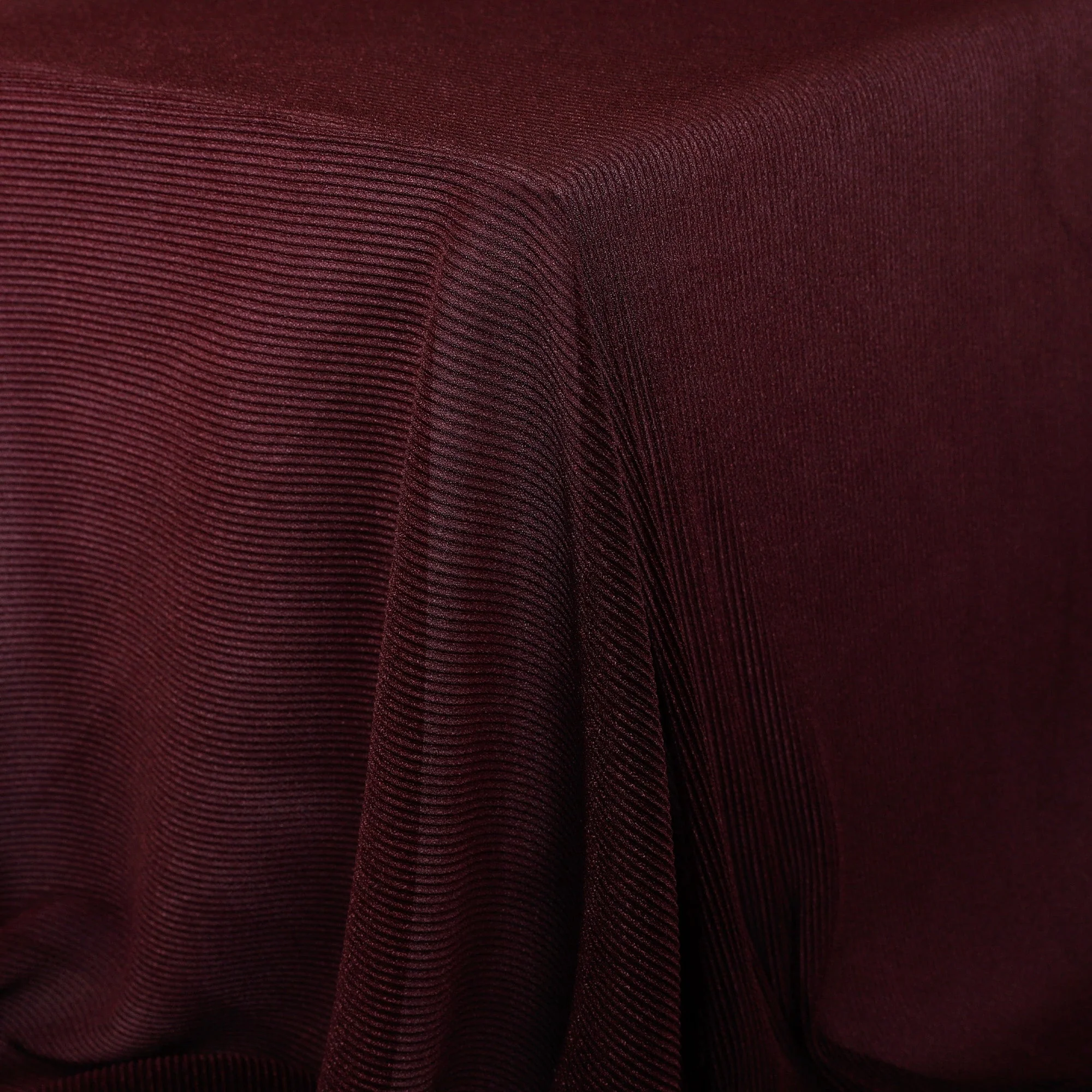 Sheer Shimmer Plisse Knit - Wine - Image 2