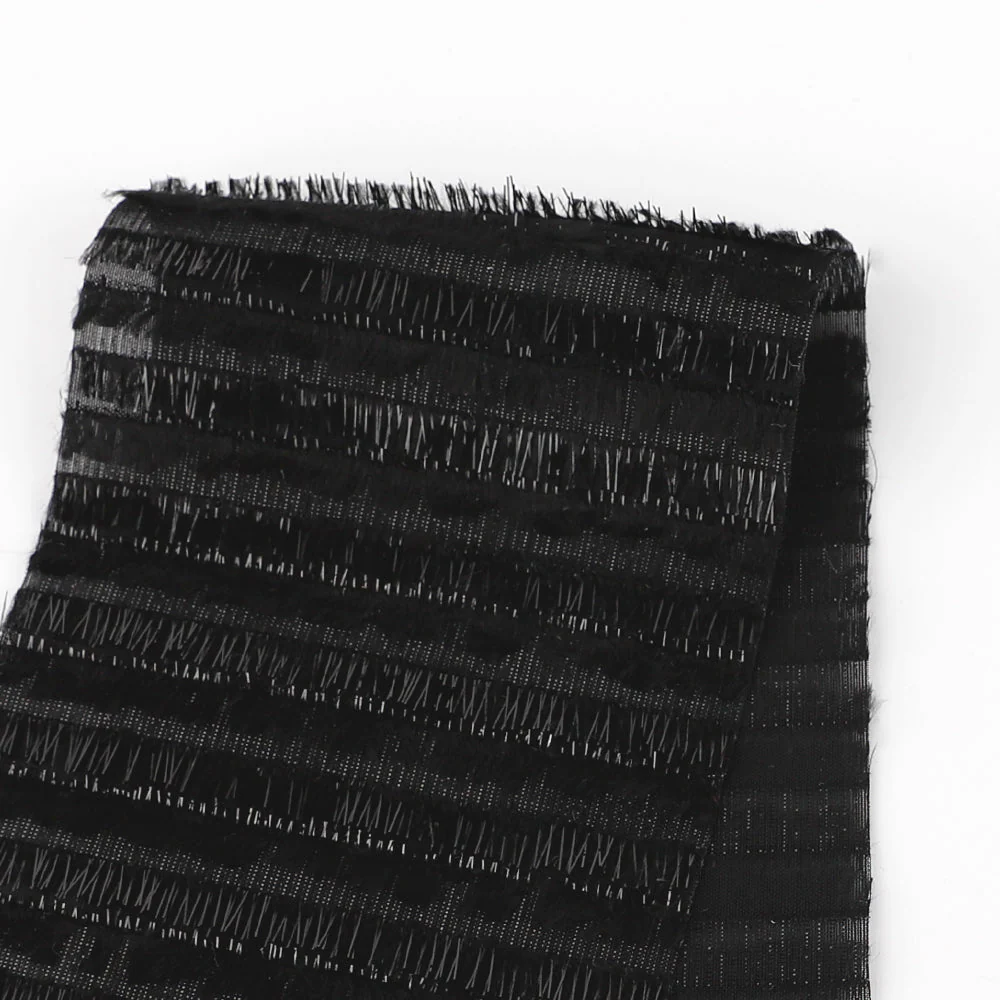 Shimmer Fringe Poly/Viscose - Black