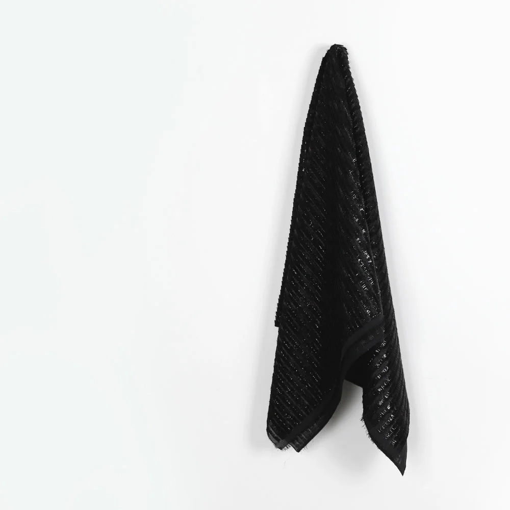 Shimmer Fringe Poly/Viscose - Black - Image 2