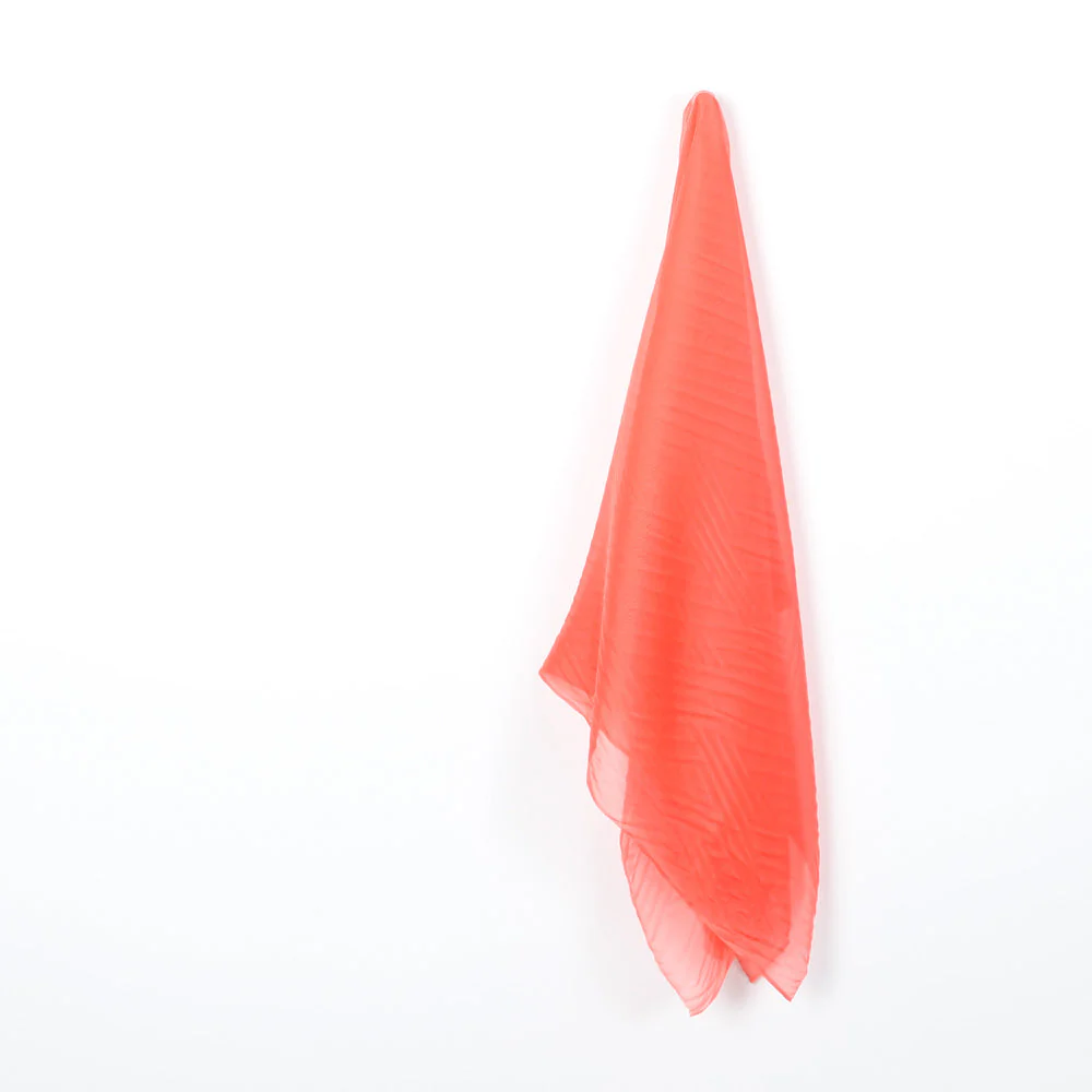Shot Silk Chiffon - Coral - Image 2