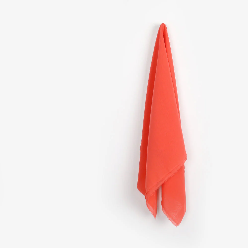 Silk Georgette - Deep Coral - Image 2