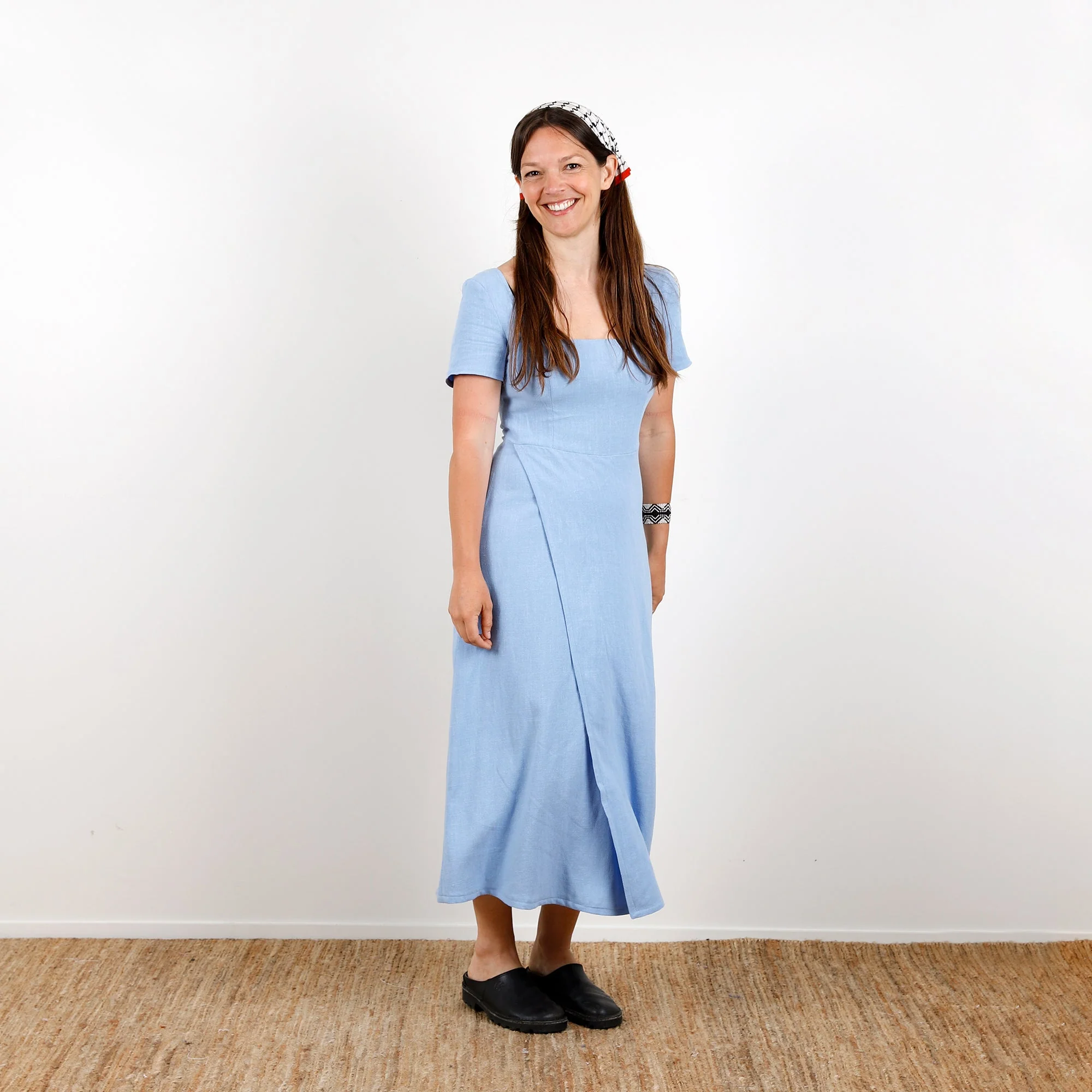Slubby Rayon/Linen Crepe - Sky - Image 6
