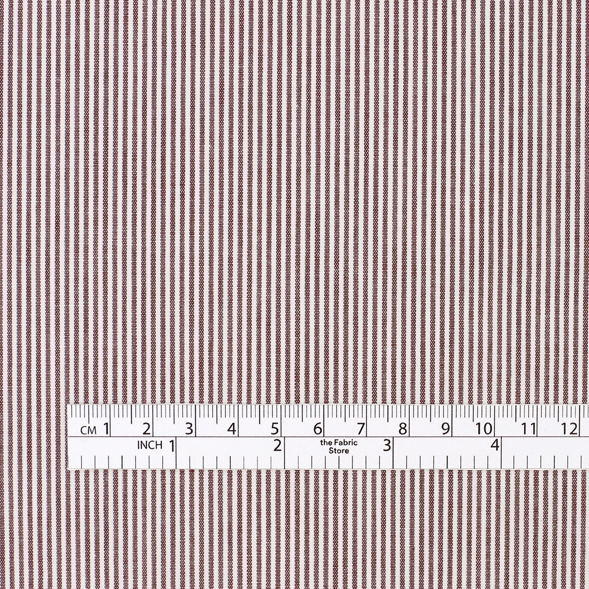 Small Stripe Stretch Cotton Shirting - Ganache - Image 4