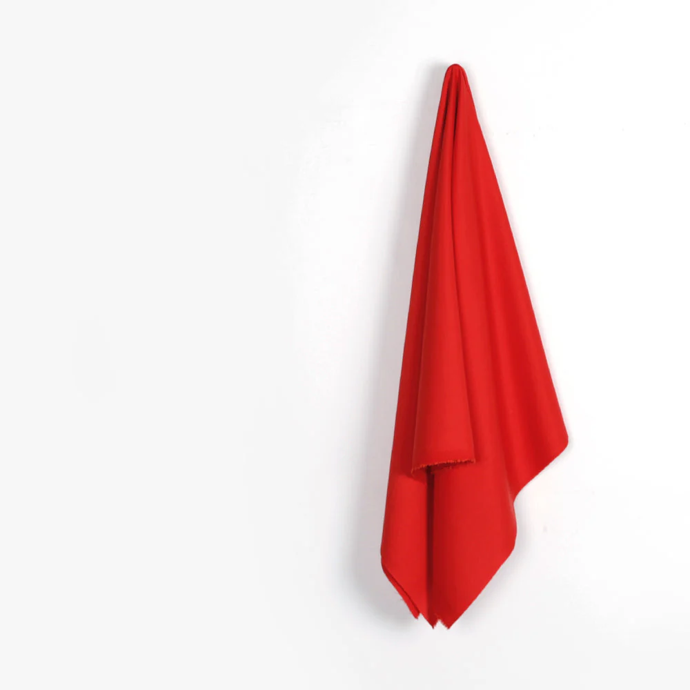 Smooth Stretch Viscose Suiting - Postbox - Image 2