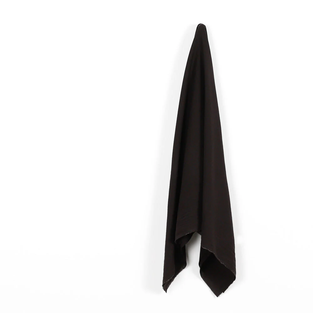 Soft Cotton Sheer Crepe - Black - Image 2