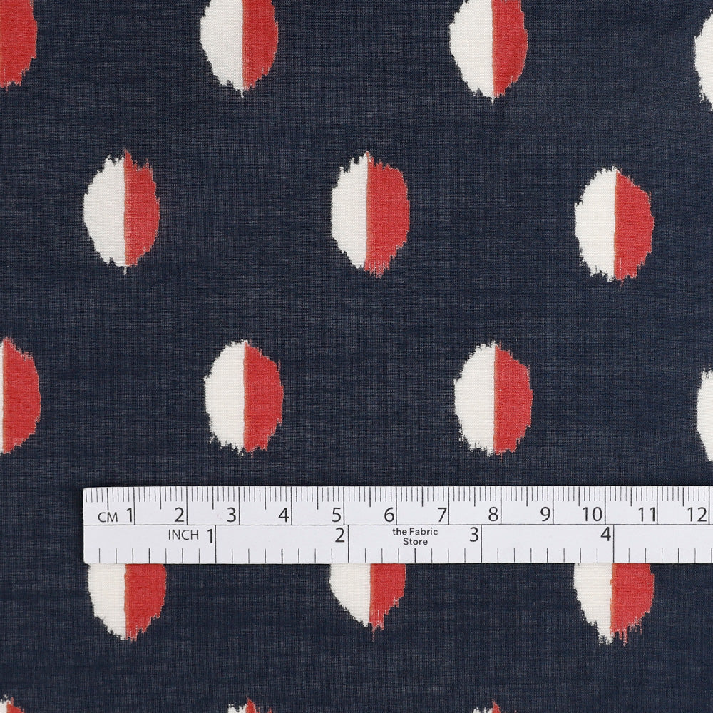Split Splodge Cotton/Silk - Midnight - Image 4