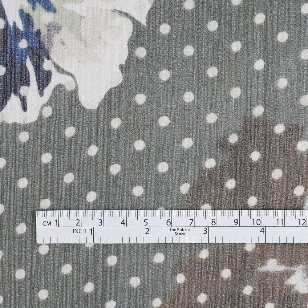 Spotty Carnation Silk Yoryu - Fern - Image 4