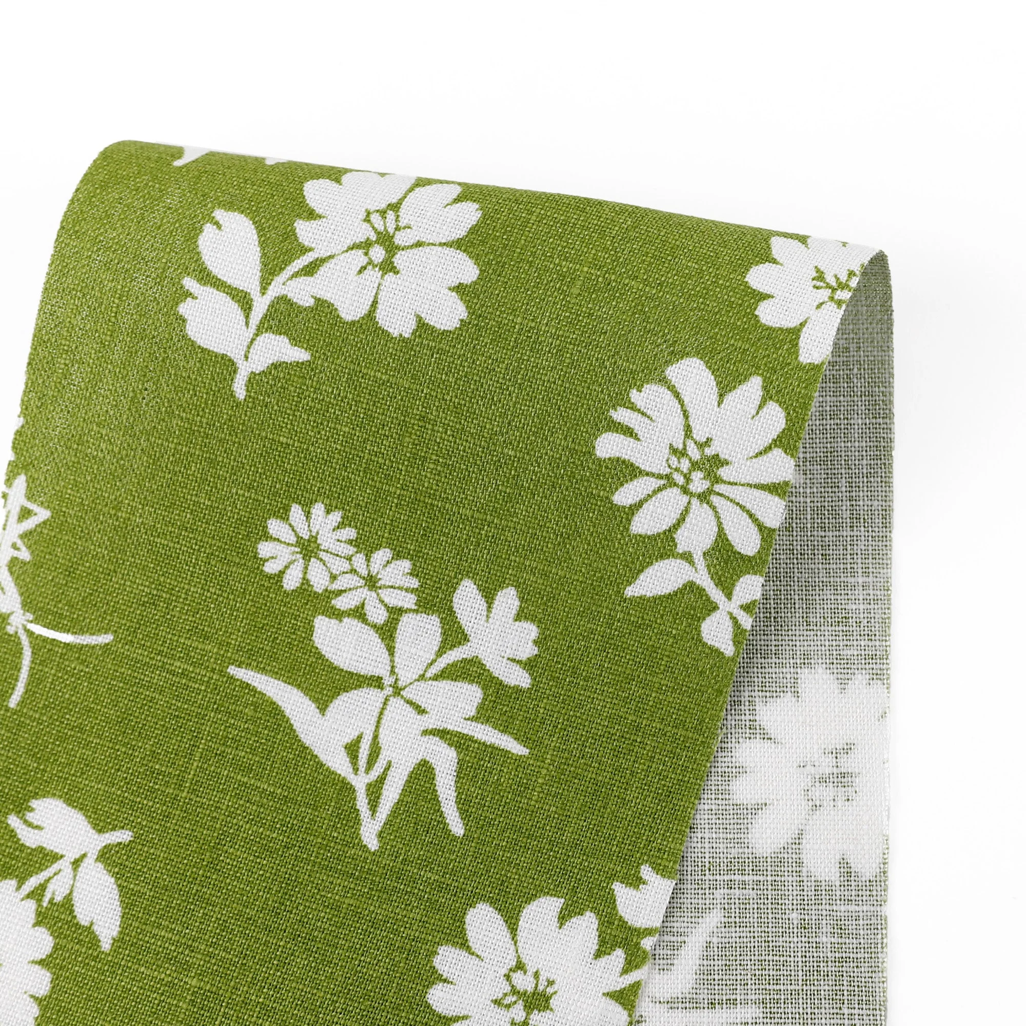 Spring Daisy Linen - Grass