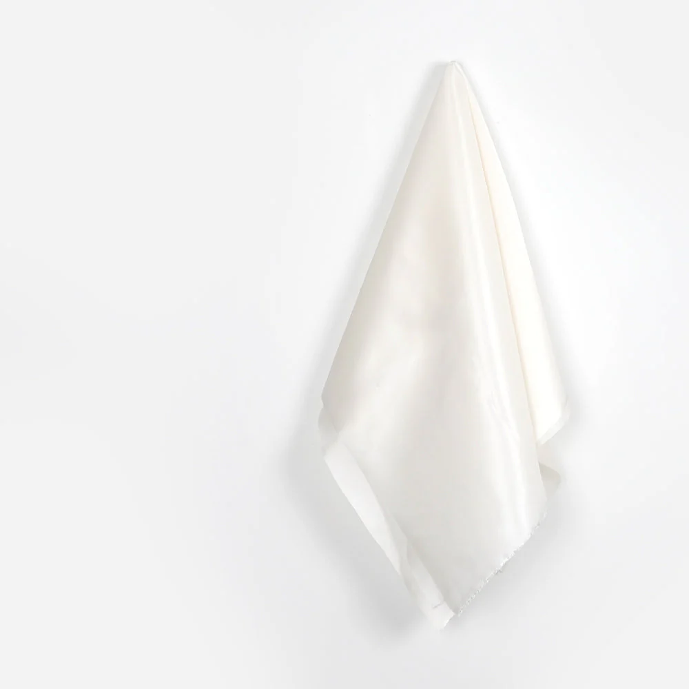 Stiff Satin Twill Viscose Lining - Ivory - Image 2