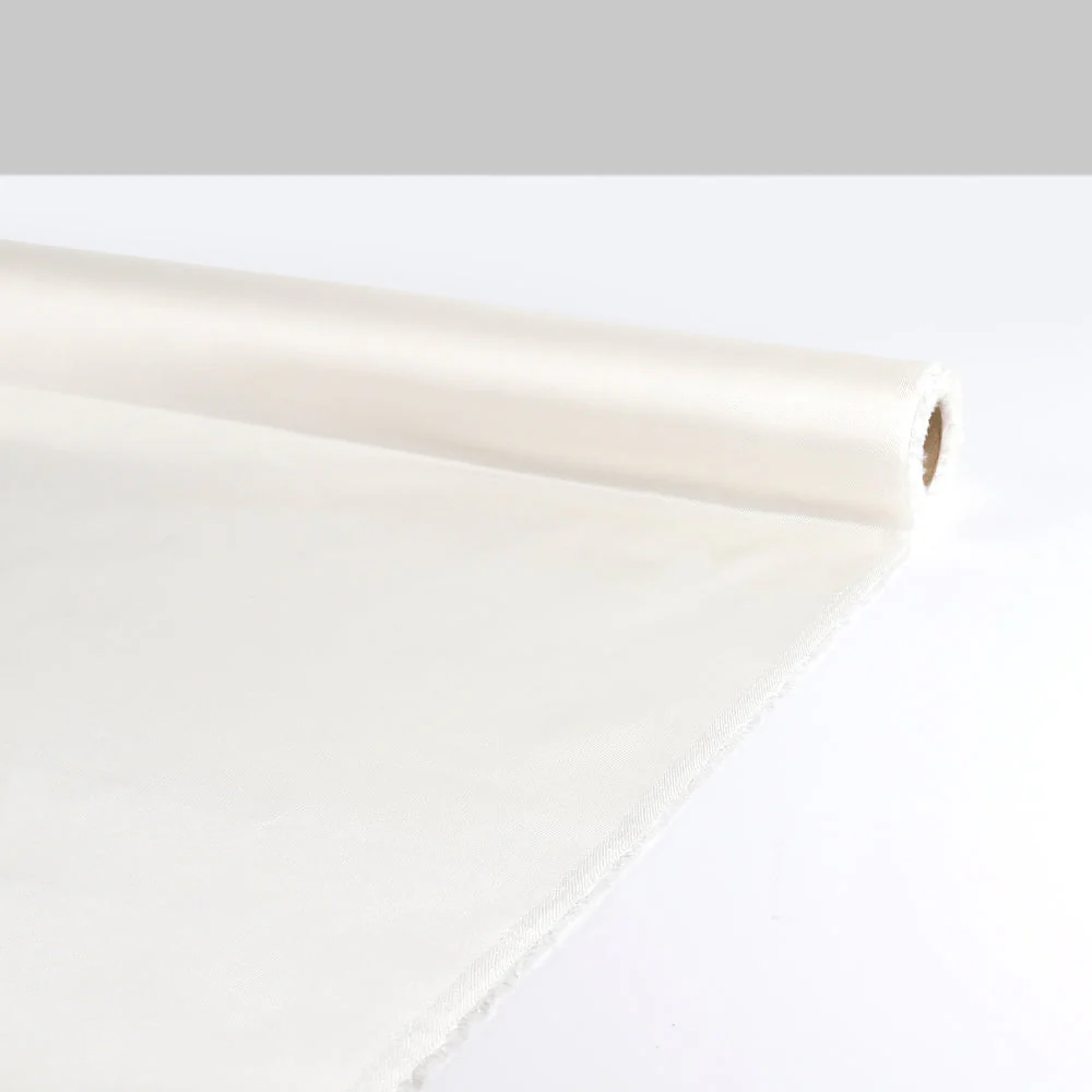 Stiff Satin Twill Viscose Lining - Ivory - Image 3