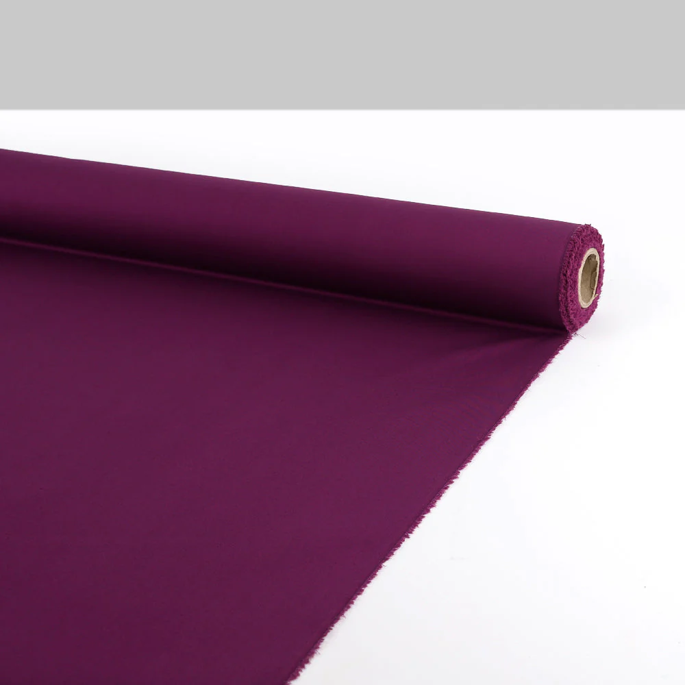 Stretch Cotton/Nylon Poplin - Dark Magenta - Image 3