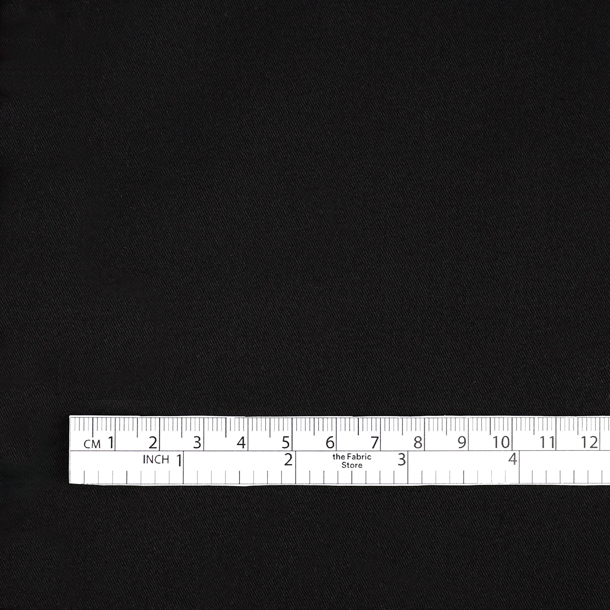 Stretch Cotton/Tencel Twill - Black - Image 4