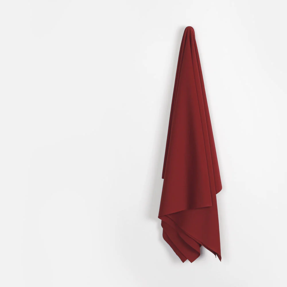 Stretch Crepe Back Knit - Oxblood - Image 2