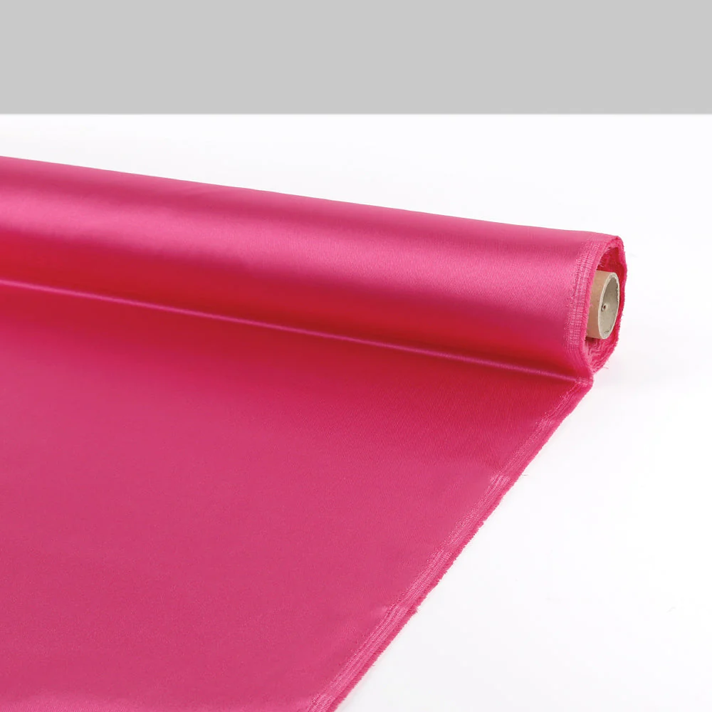 Stretch Poly Twill Satin - Razzle Dazzle Rose - Image 3