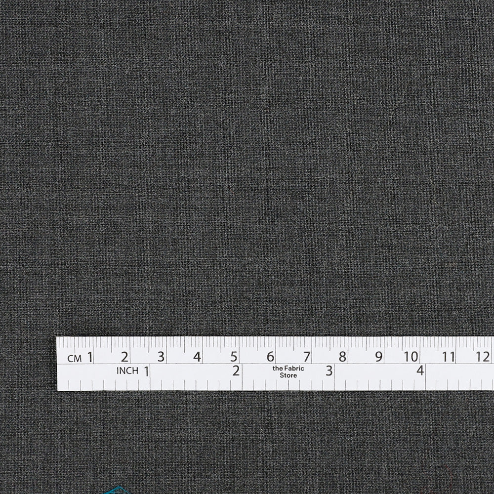 Stretch Poly/Wool Suiting - Gravel - Image 4