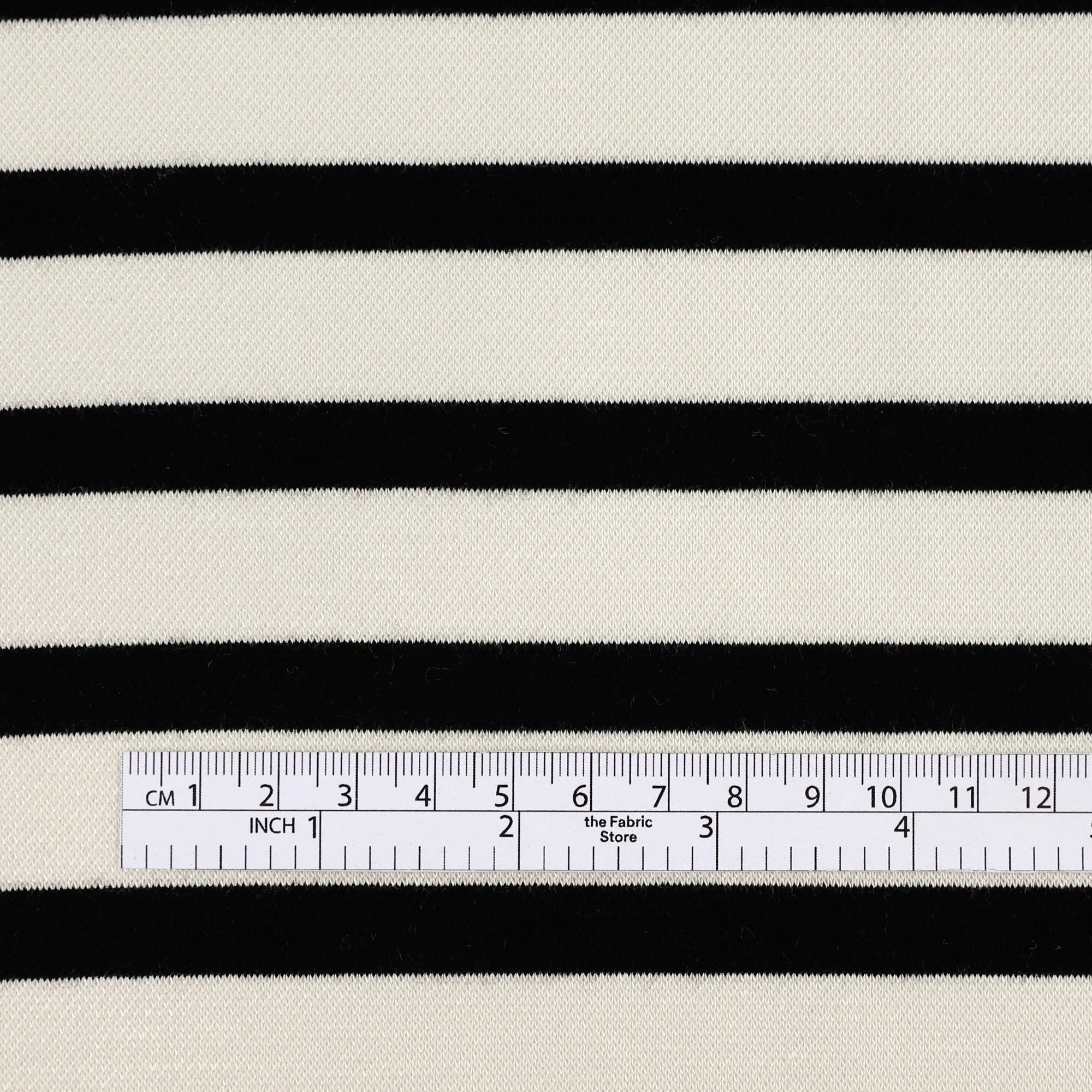 Stretch Rayon/Poly Striped Knit - Black/White - Image 4