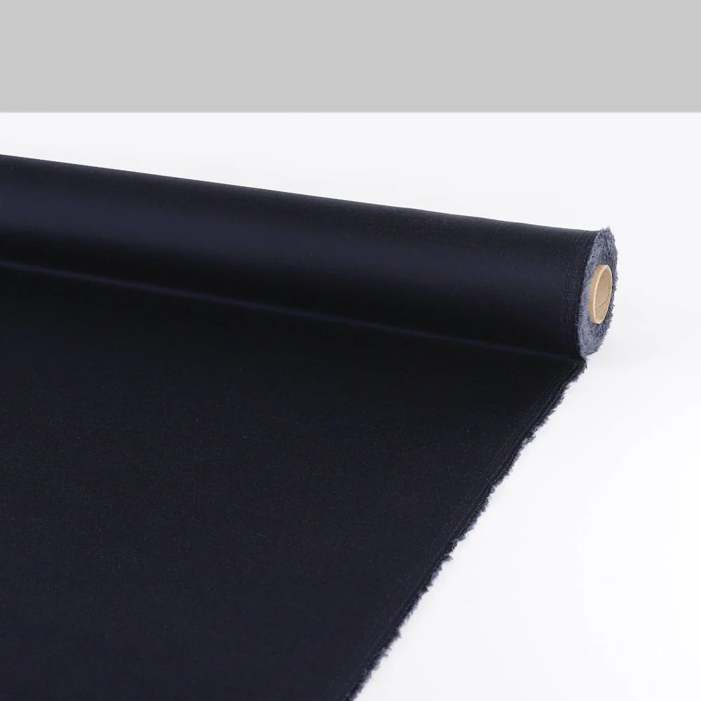 Stretch Sateen Suiting - Dark Navy - Image 3