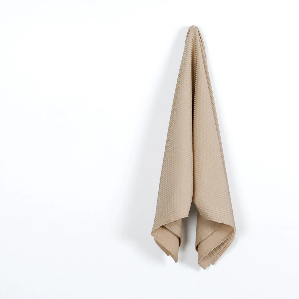 Stretch Viscose 5x3 Rib - Buff - Image 2