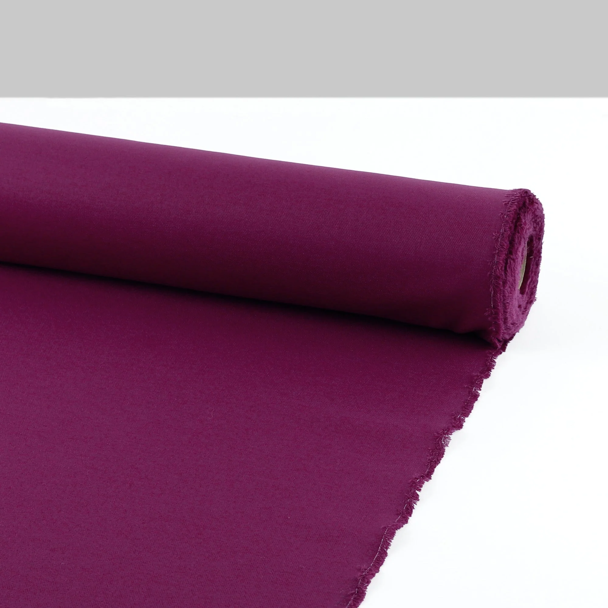 Stretch Wool Blend Twill - Berry - Image 3