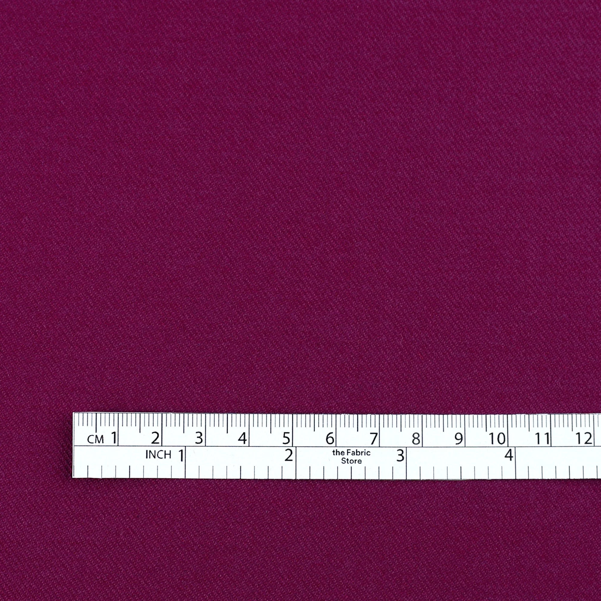 Stretch Wool Blend Twill - Berry - Image 4