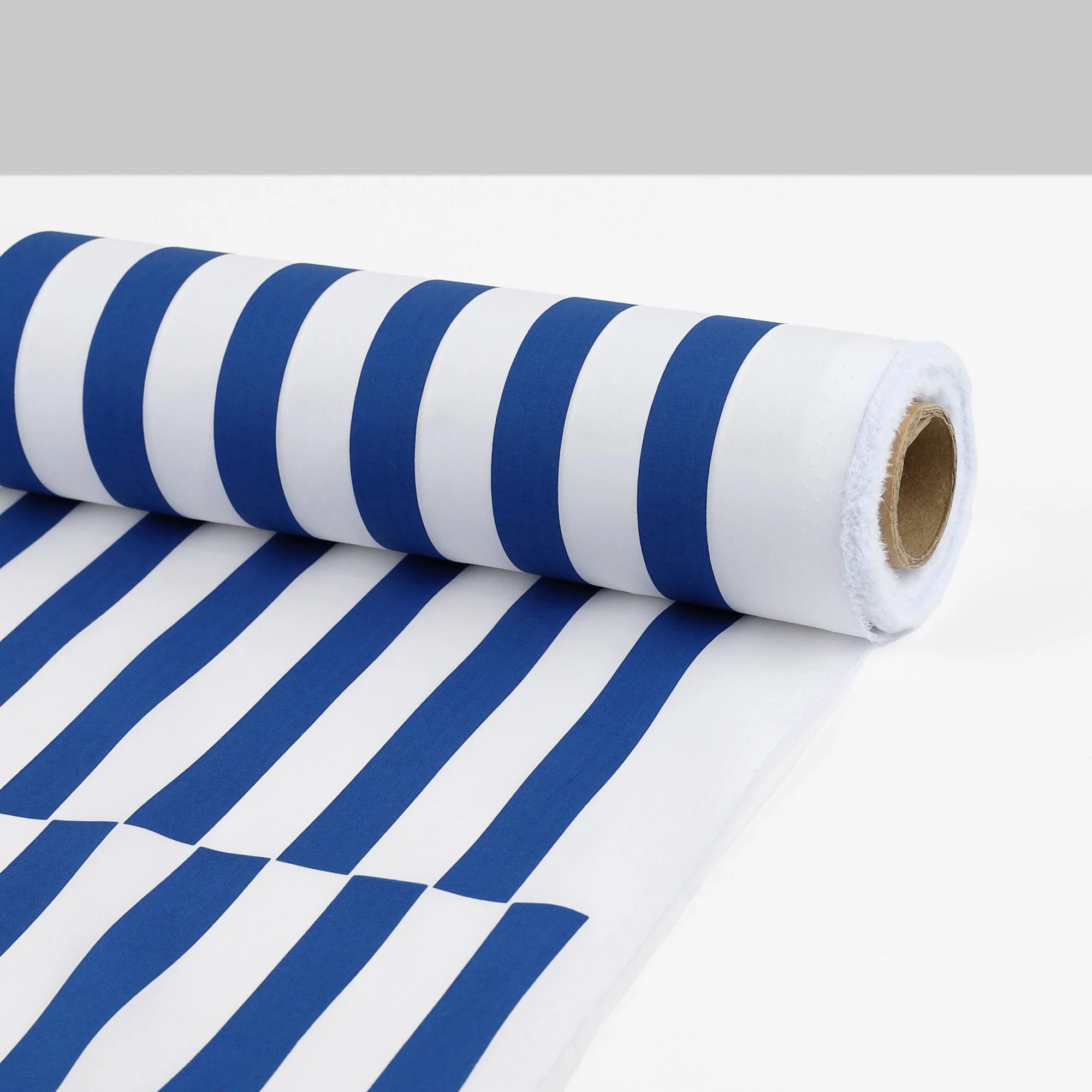 Stripe Panel Stretch Cotton/Nylon - Sapphire - Image 3