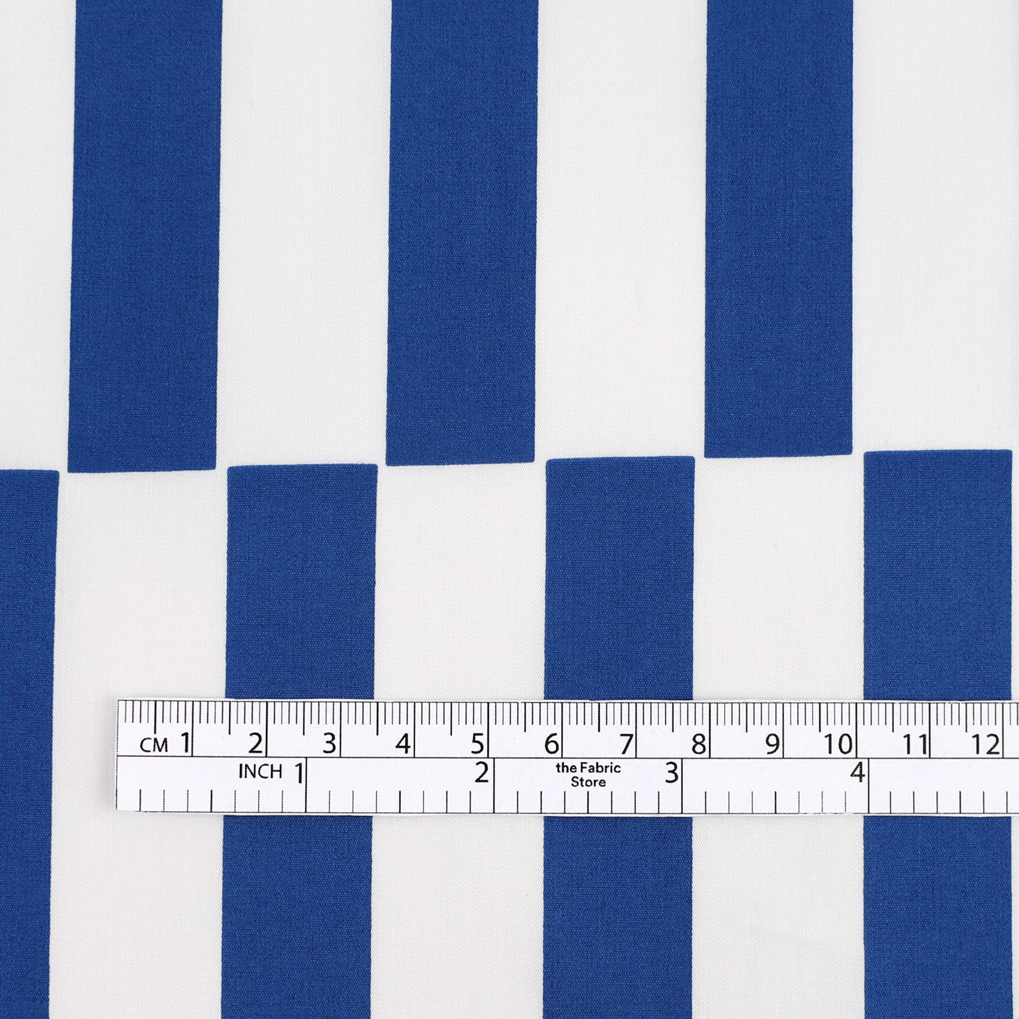 Stripe Panel Stretch Cotton/Nylon - Sapphire - Image 4