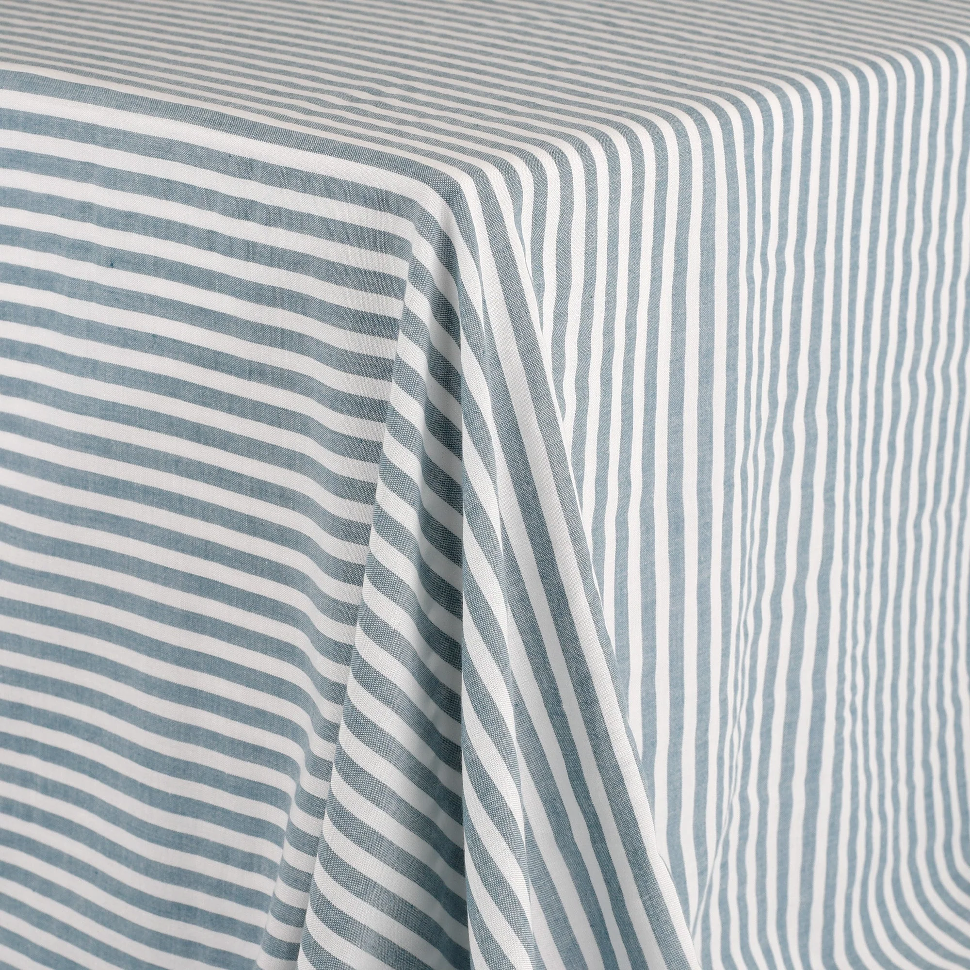 Summer Stripe Cotton/Rayon - Lagoon - Image 2