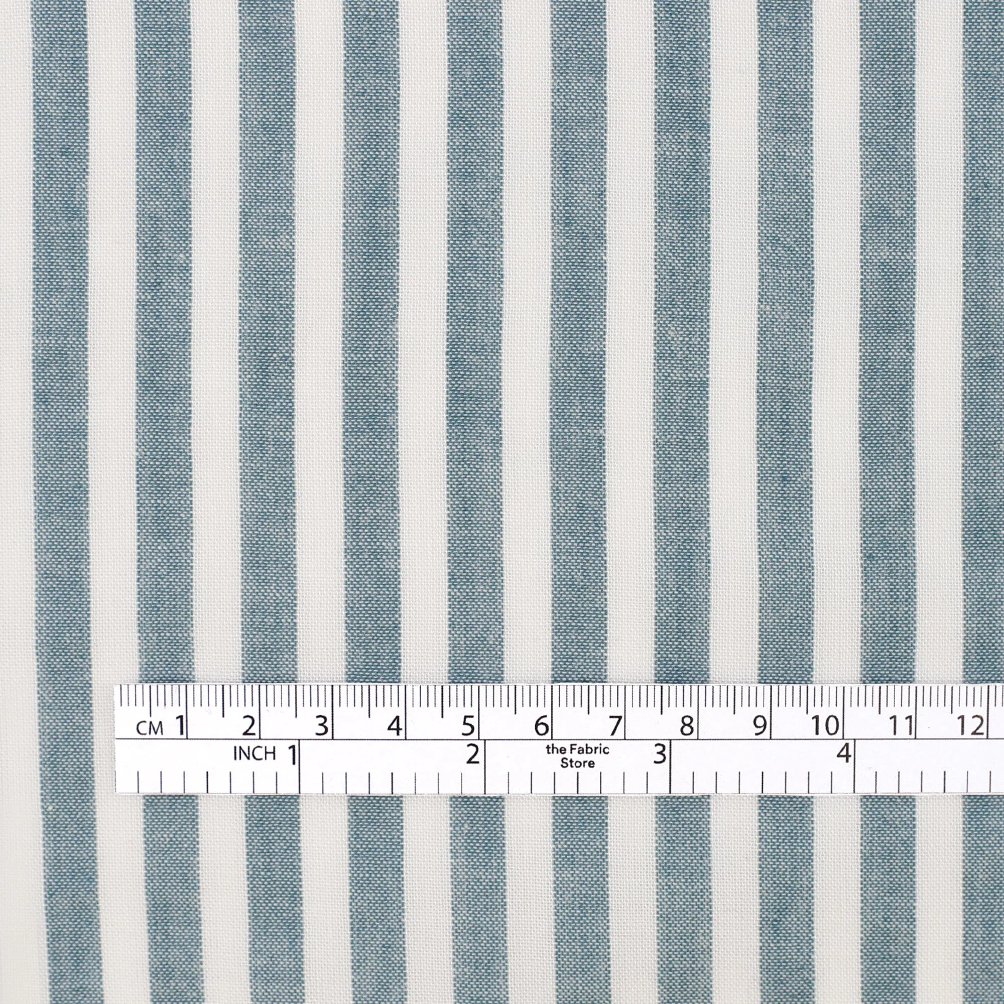 Summer Stripe Cotton/Rayon - Lagoon - Image 4