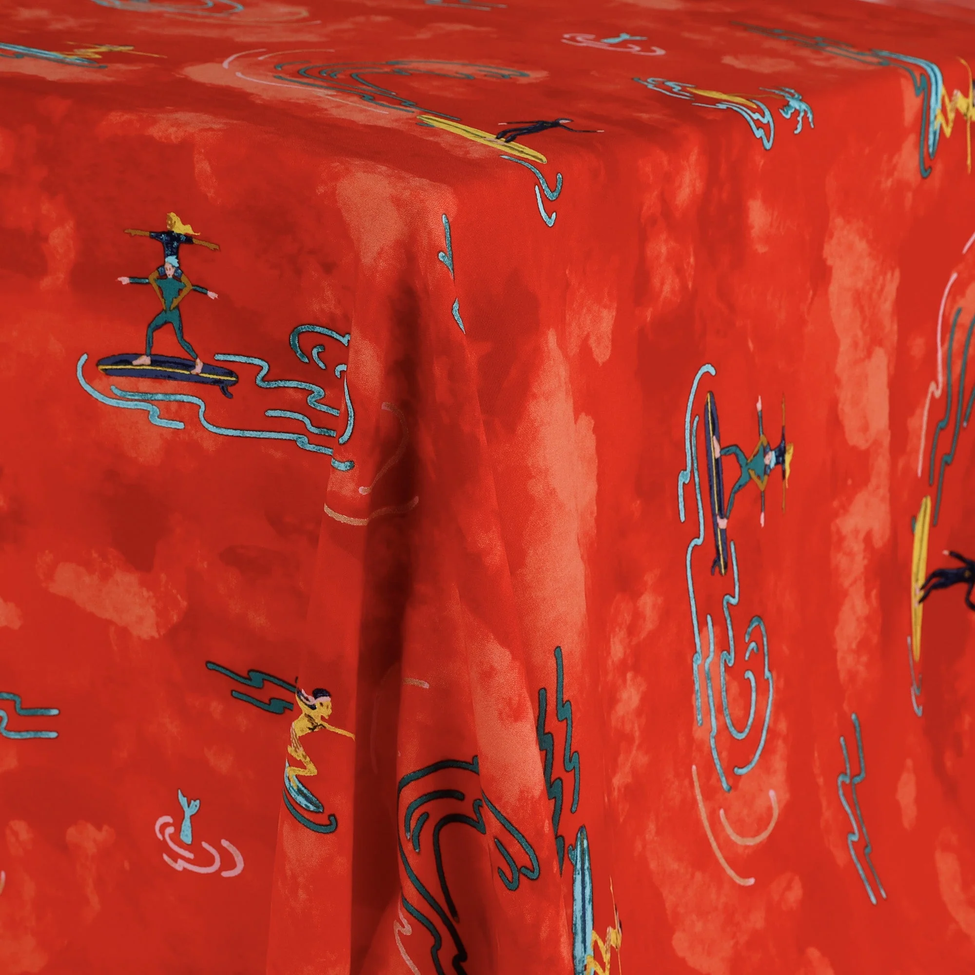 Surfie Acrobatic Viscose Challis - Red - Image 2