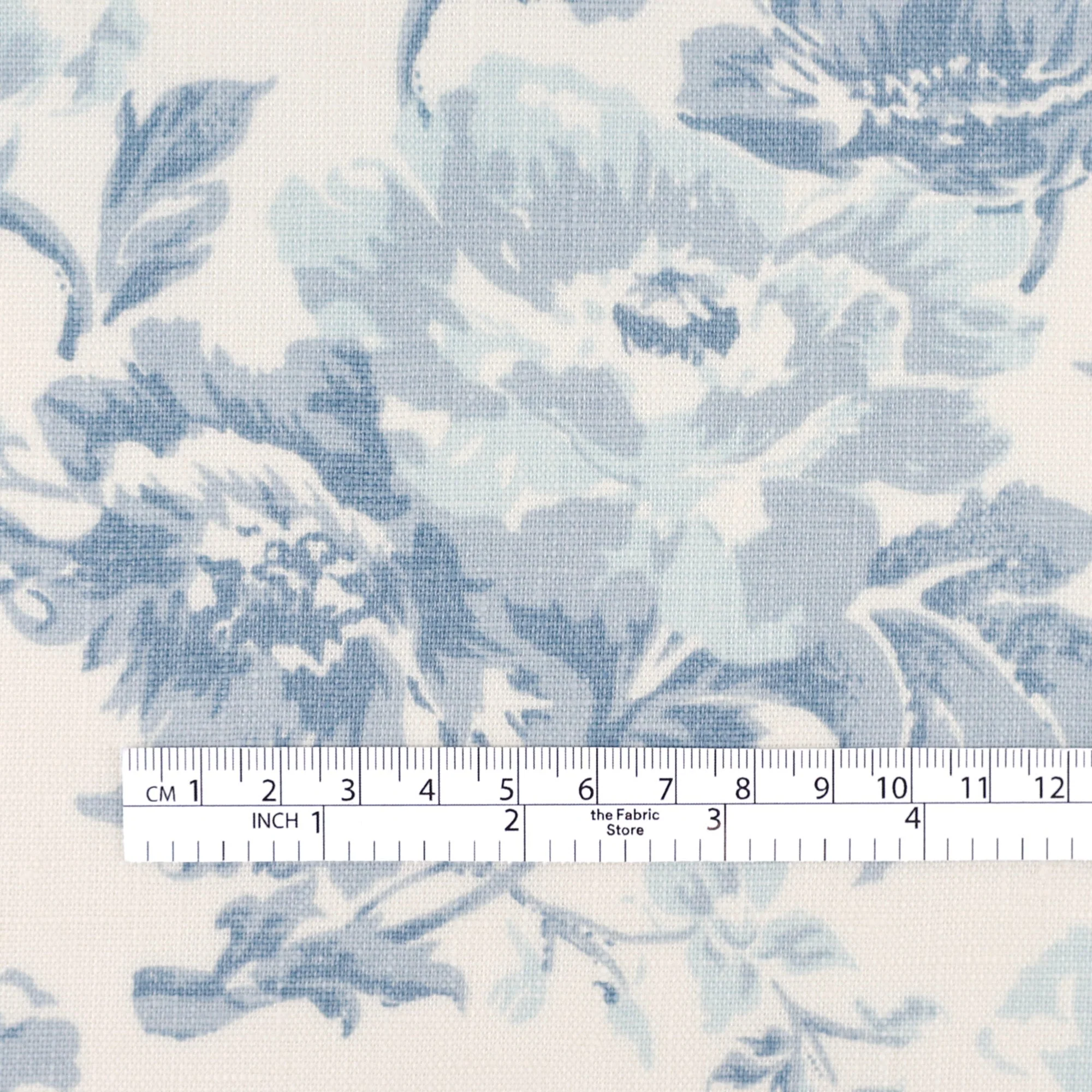 Teacup Floral Linen - Baby Blue - Image 4