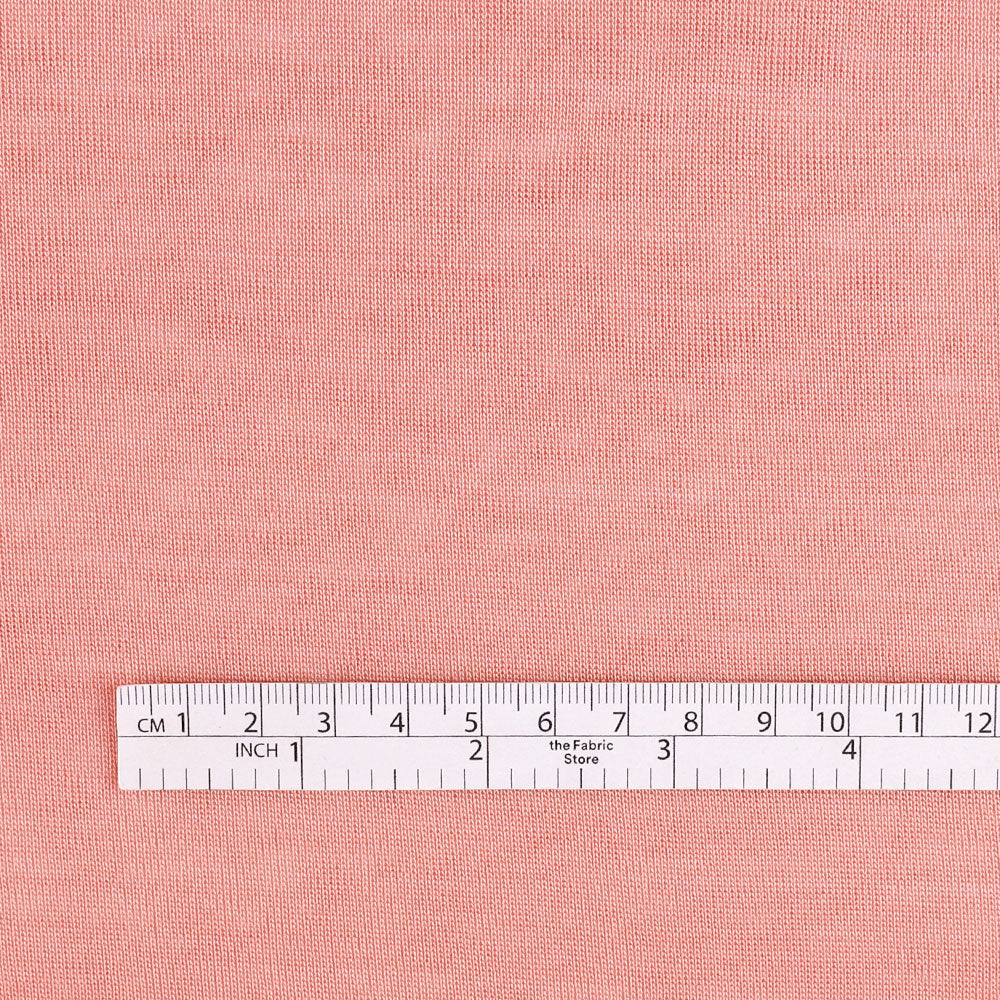 Tencel 1x1 Rib Knit - Salmon - Image 4