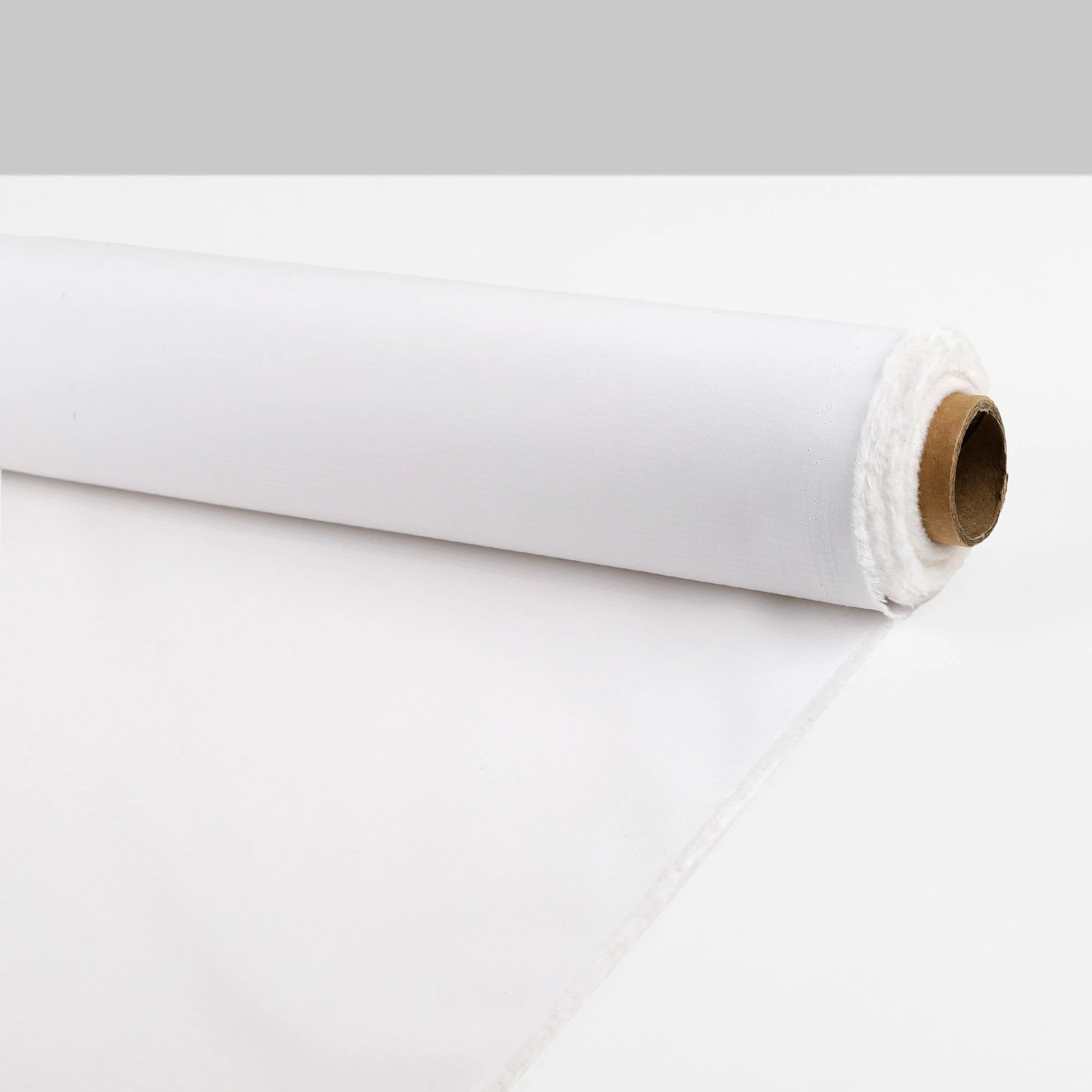 Tonal Weft Stripe Stretch Cotton - White - Image 3