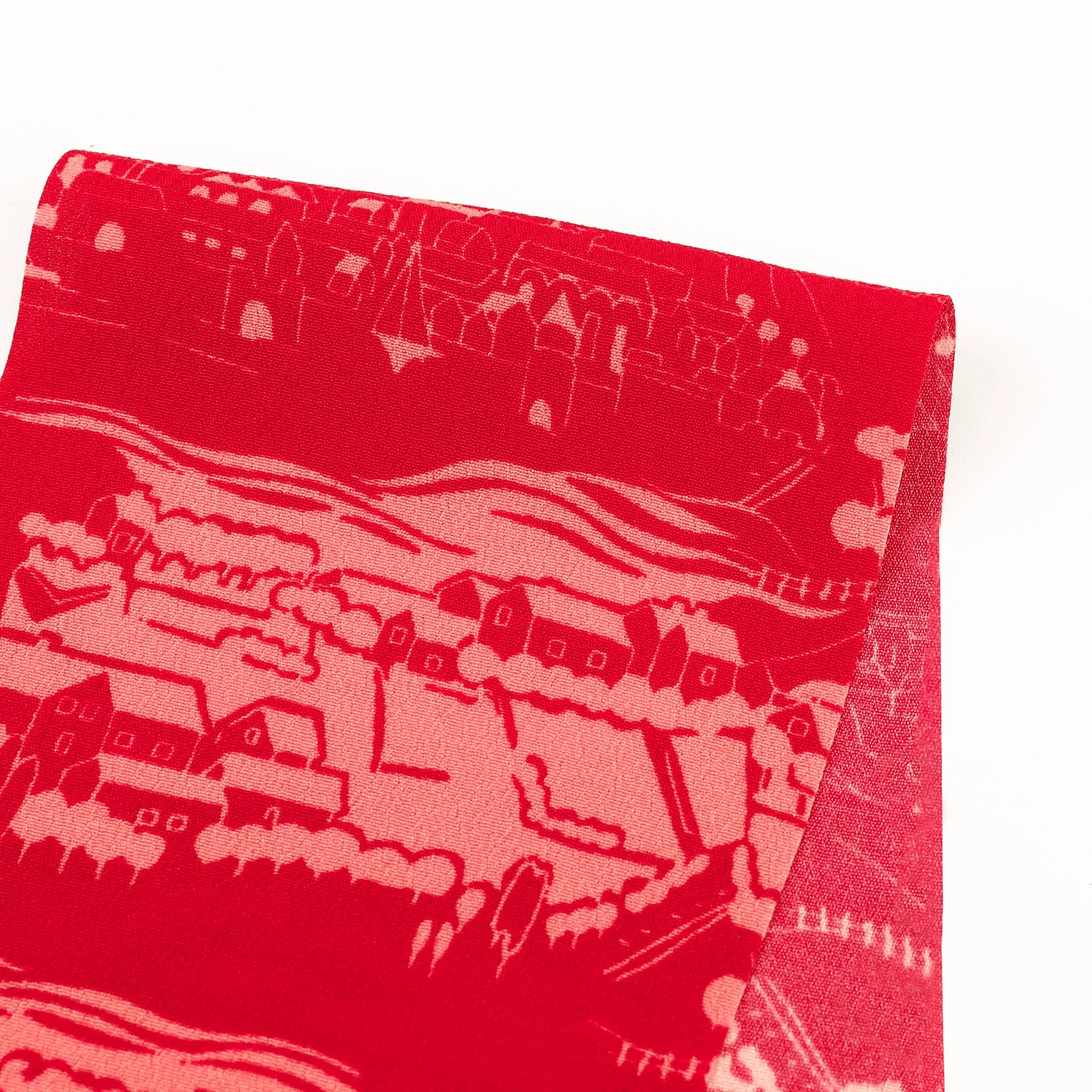 Townlet Viscose Crepe - Pomegranate