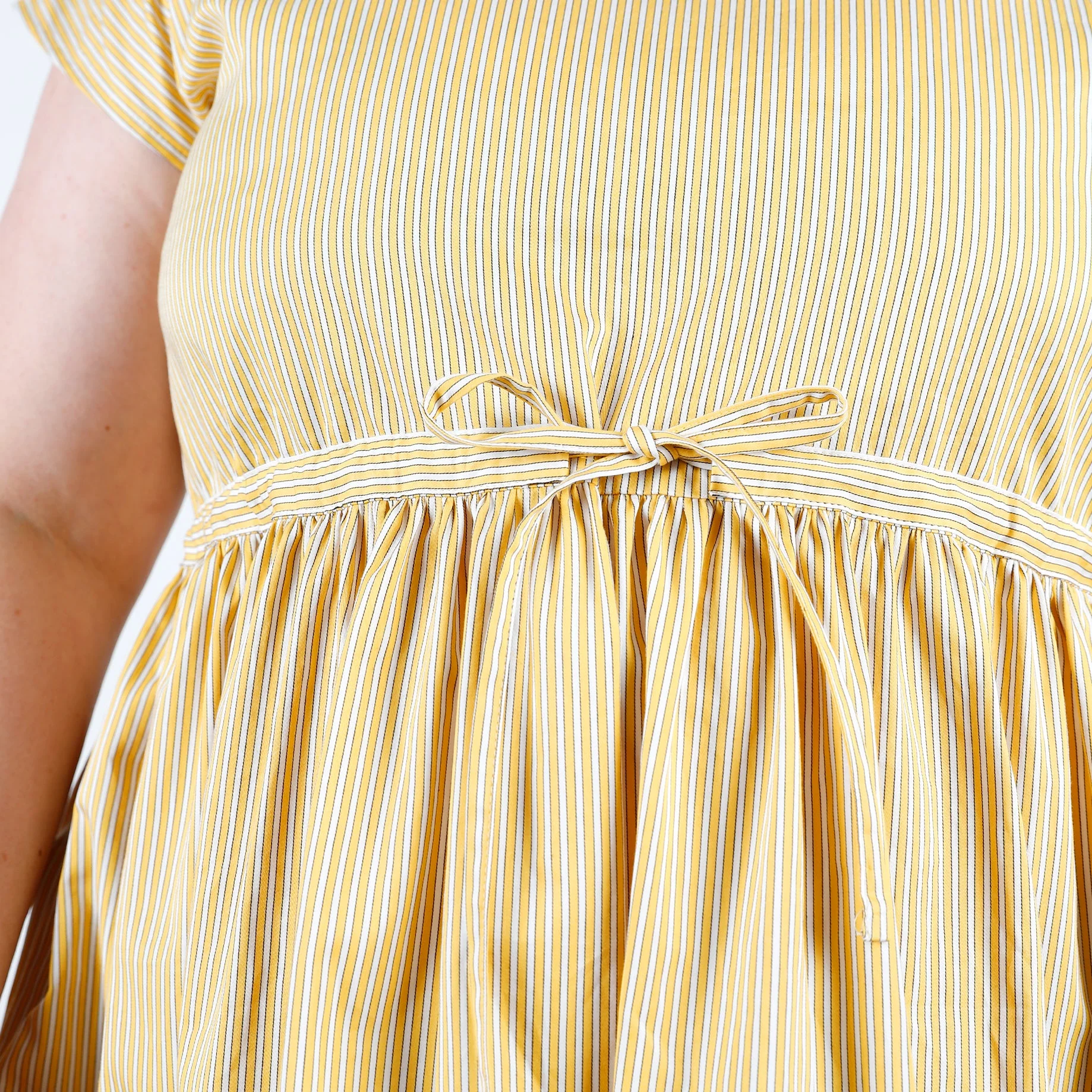 Track Stripe Cotton Twill - Sunflower - Image 4