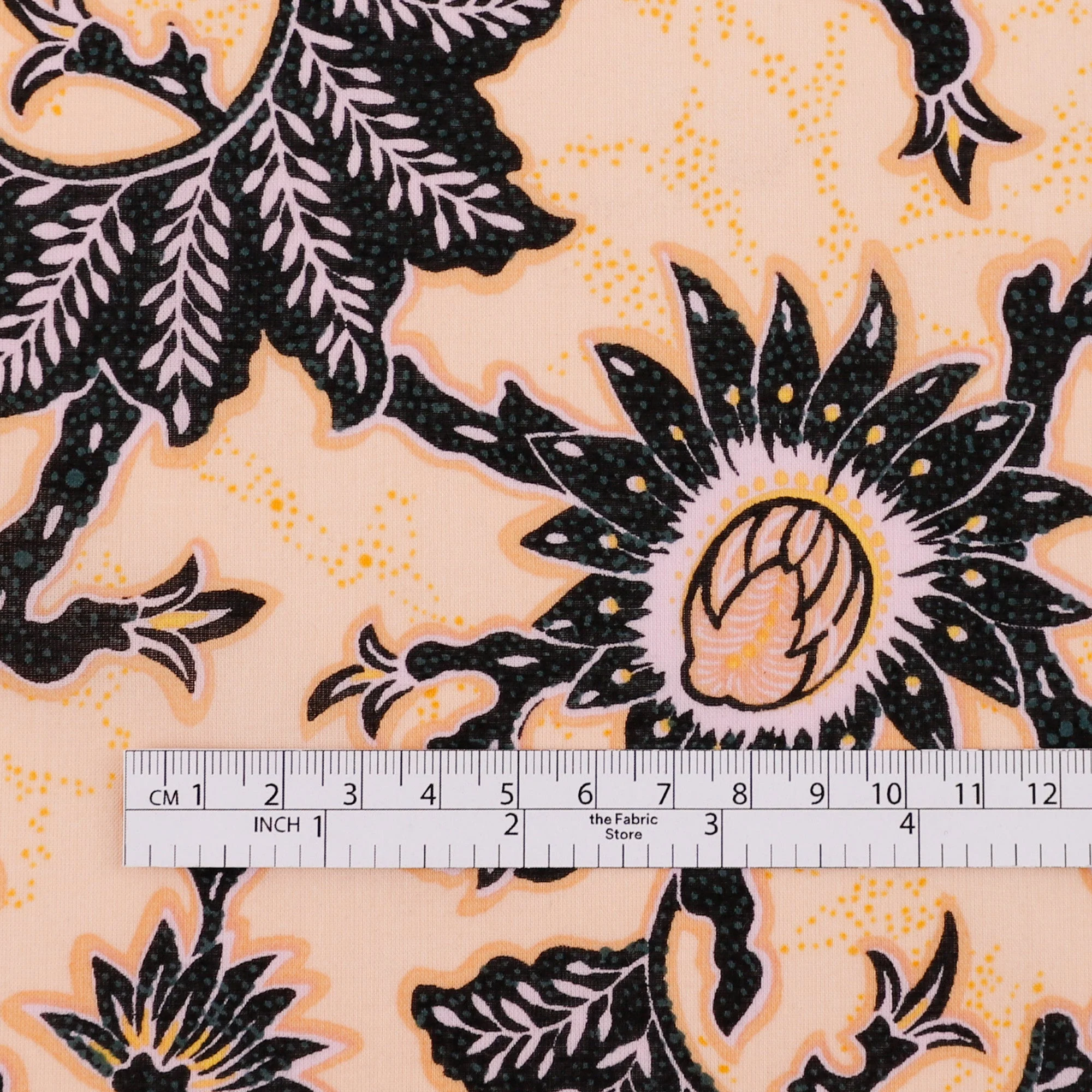 Tropical Passionflower Cotton Voile - Peach Puff - Image 4