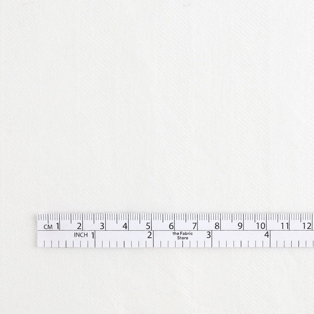 Tumbled Herringbone Cotton - Ivory - Image 4