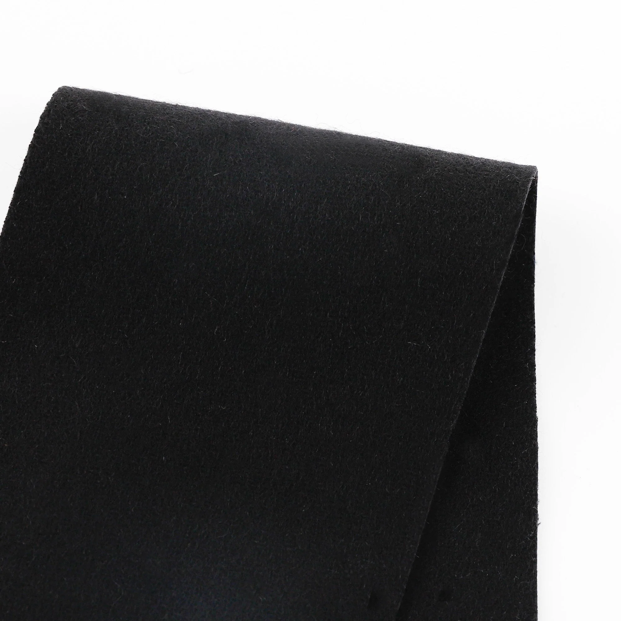 Virgin Wool/Poly Melton Coating - Black