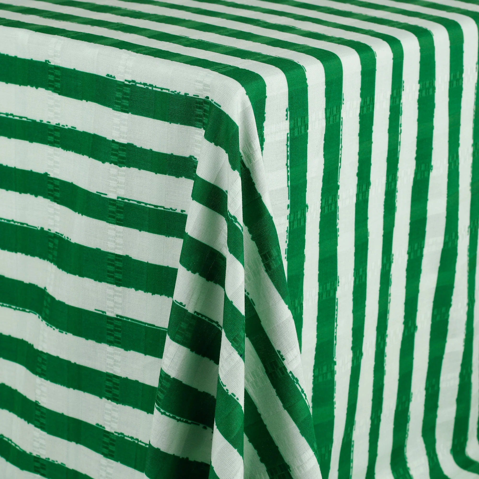 Watermelon Stripe Cotton Dobby - Green - Image 2