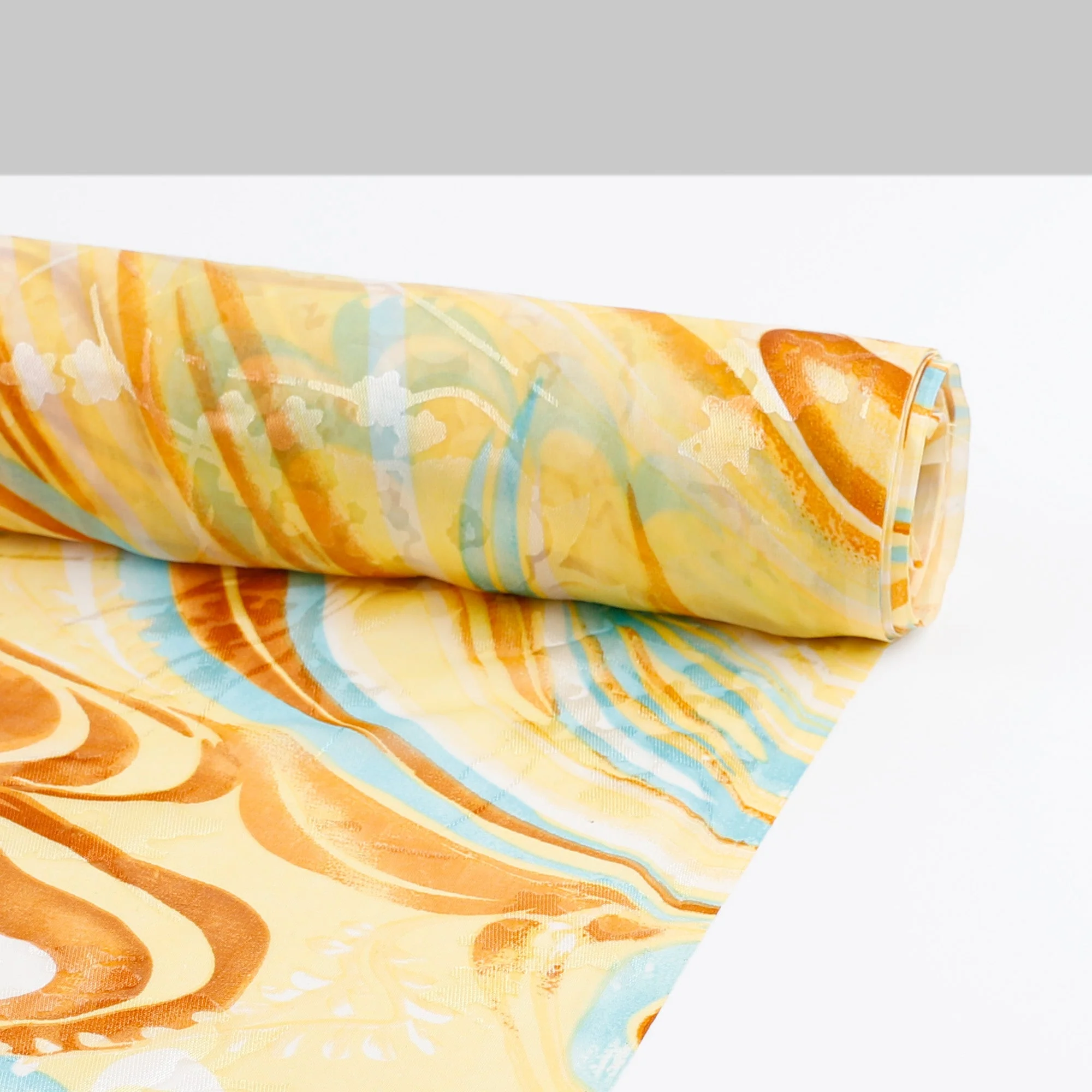 Wave Print Bouquet Devore - Yellow - Image 3