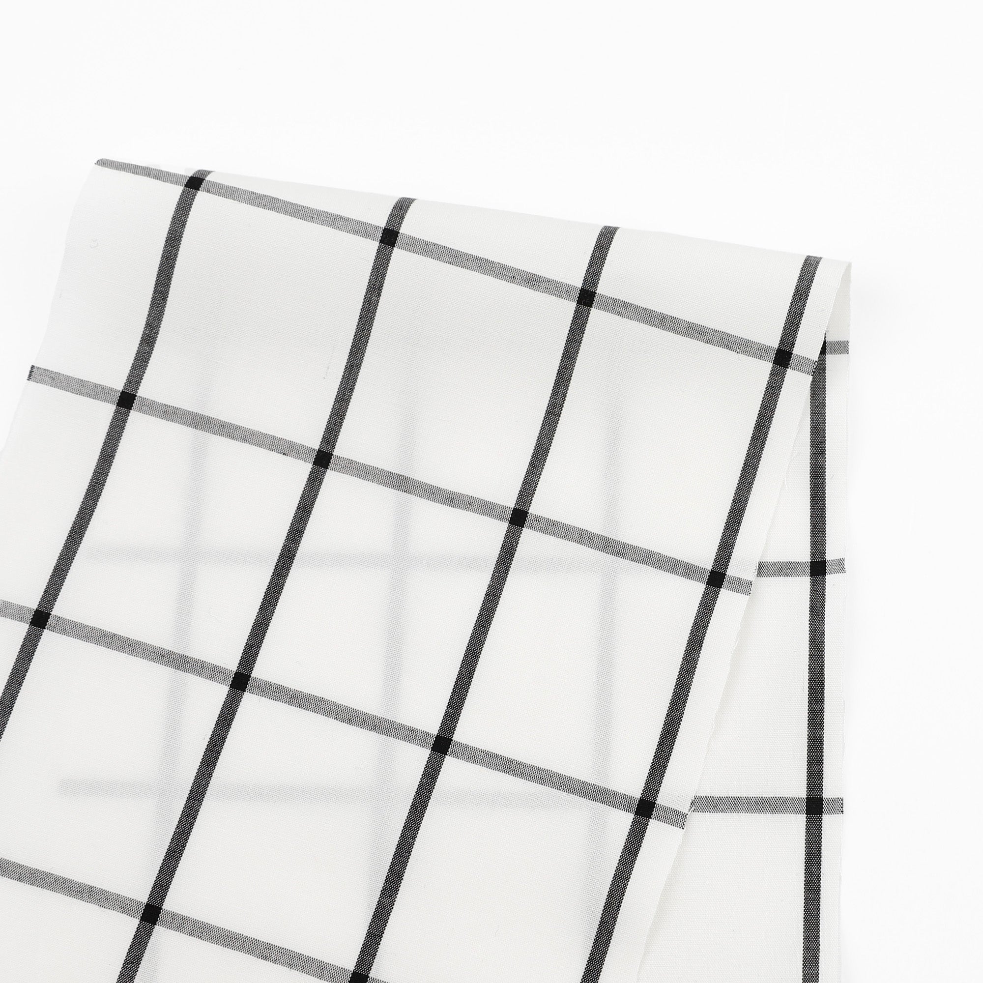 Windowpane Check Cotton - Black/White