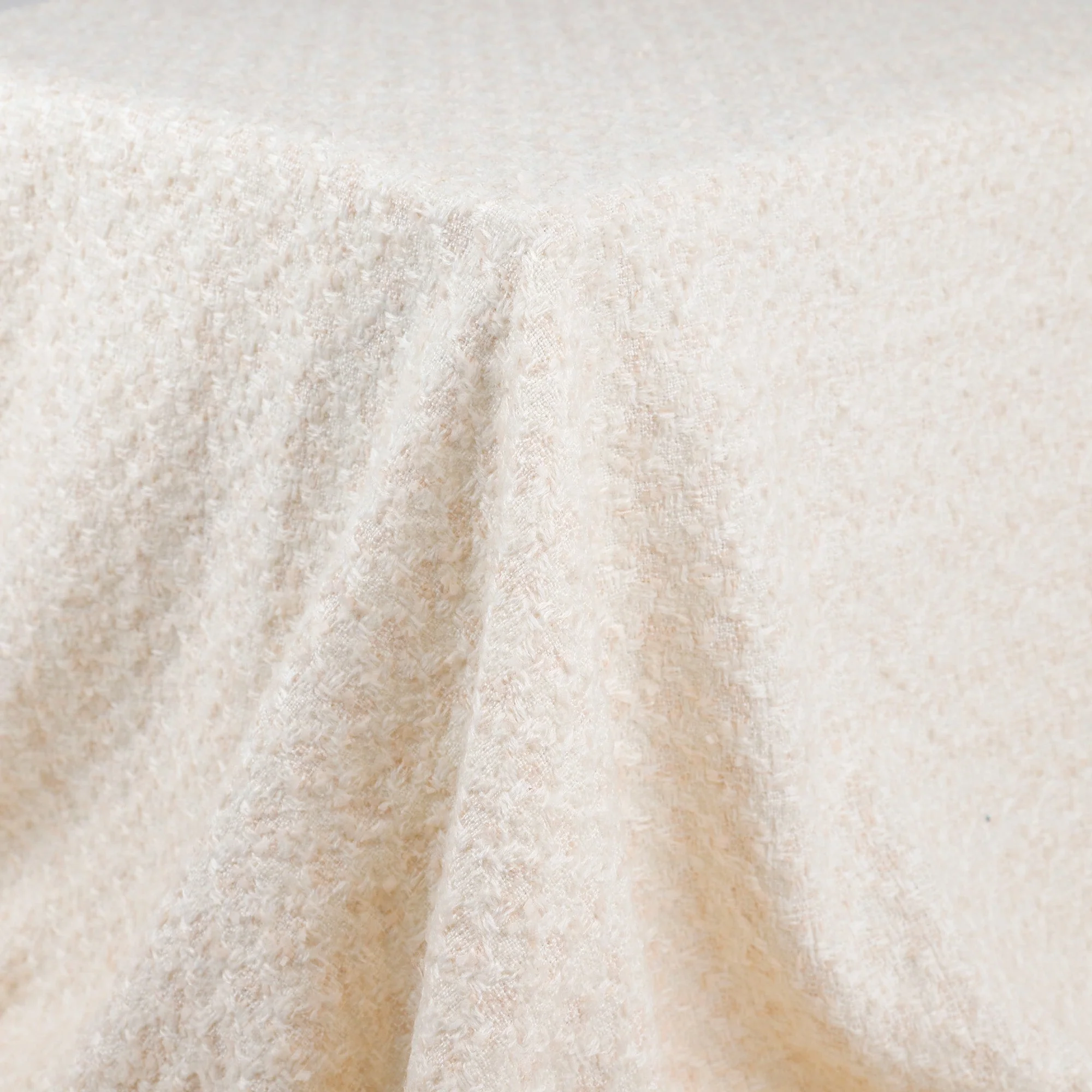 Wool Blend Tweed - Coconut - Image 2