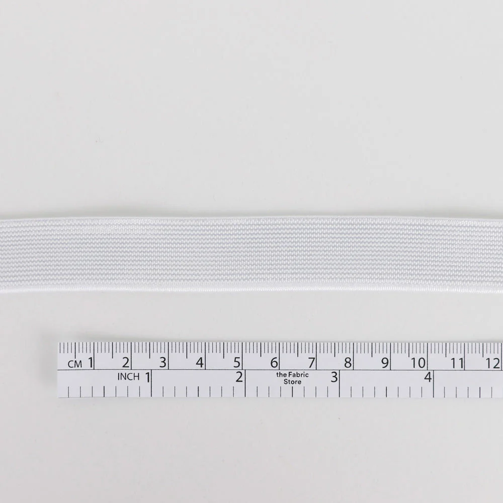 Woven Elastic 19mm - White - Image 2